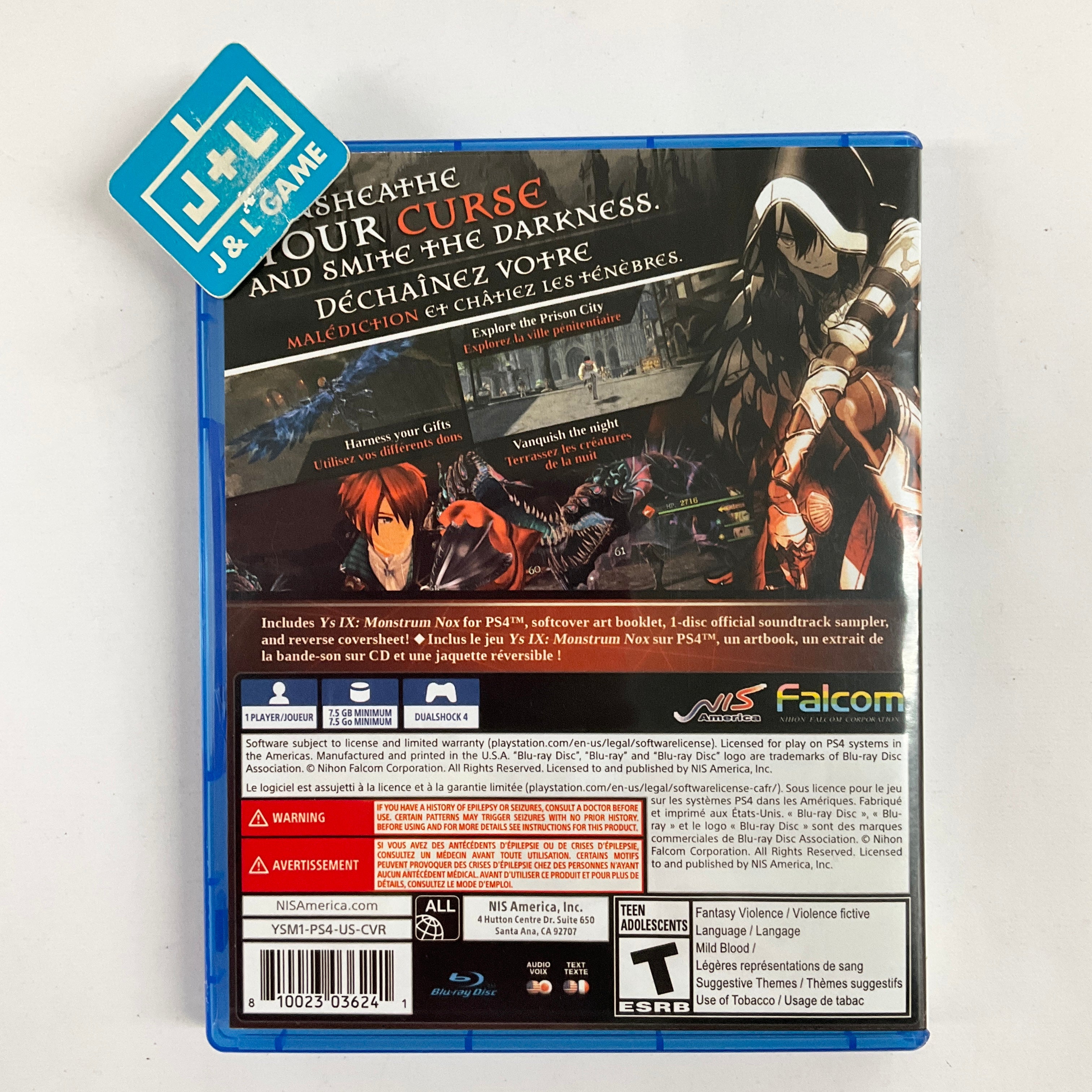 Ys Ix: Monstrom Nox (Pact Edition) - (PS4) PlayStation 4 [Pre-Owned] Video Games NIS America