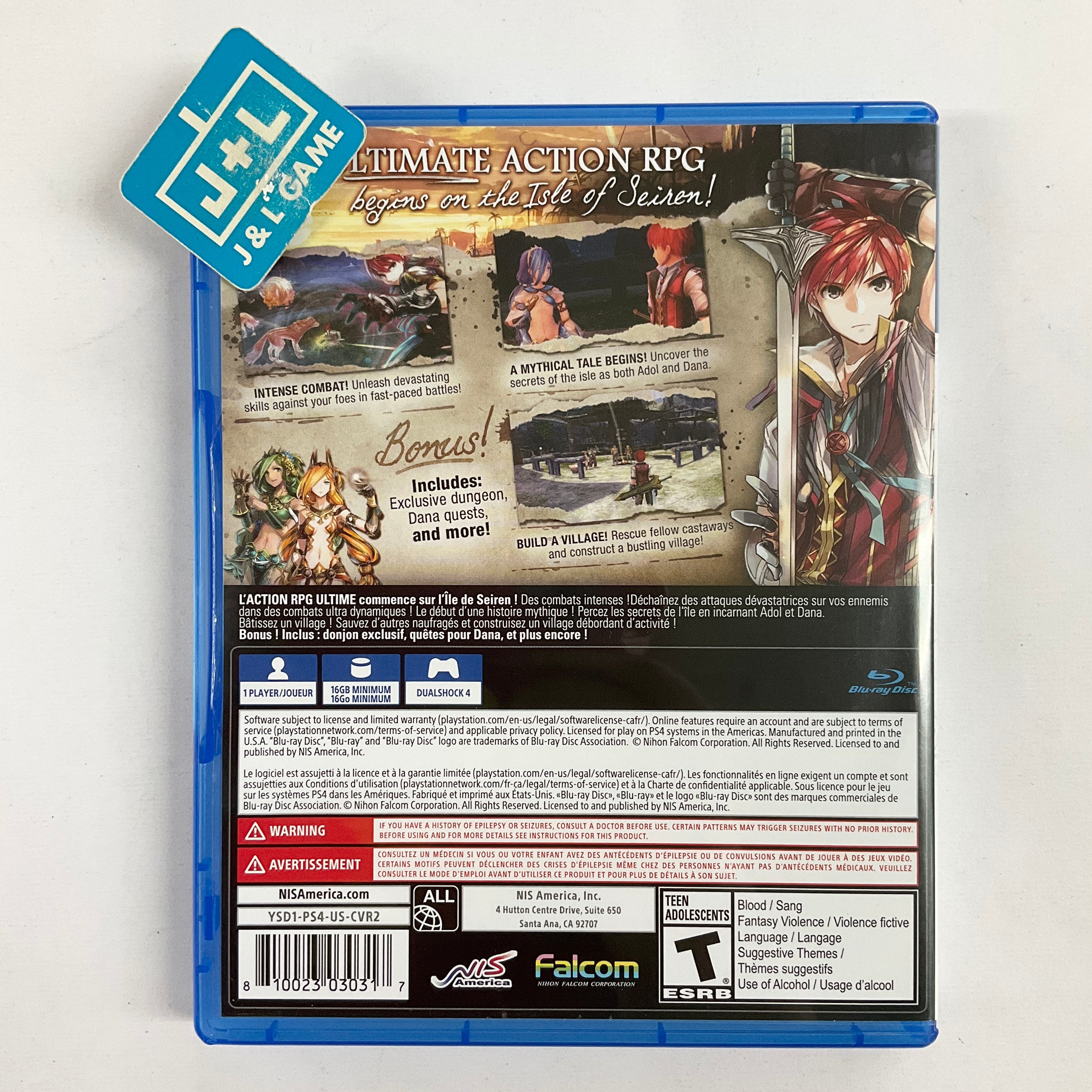 Ys VIII: Lacrimosa Of Dana - (PS4) PlayStation 4 [Pre-Owned] Video Games NIS America   