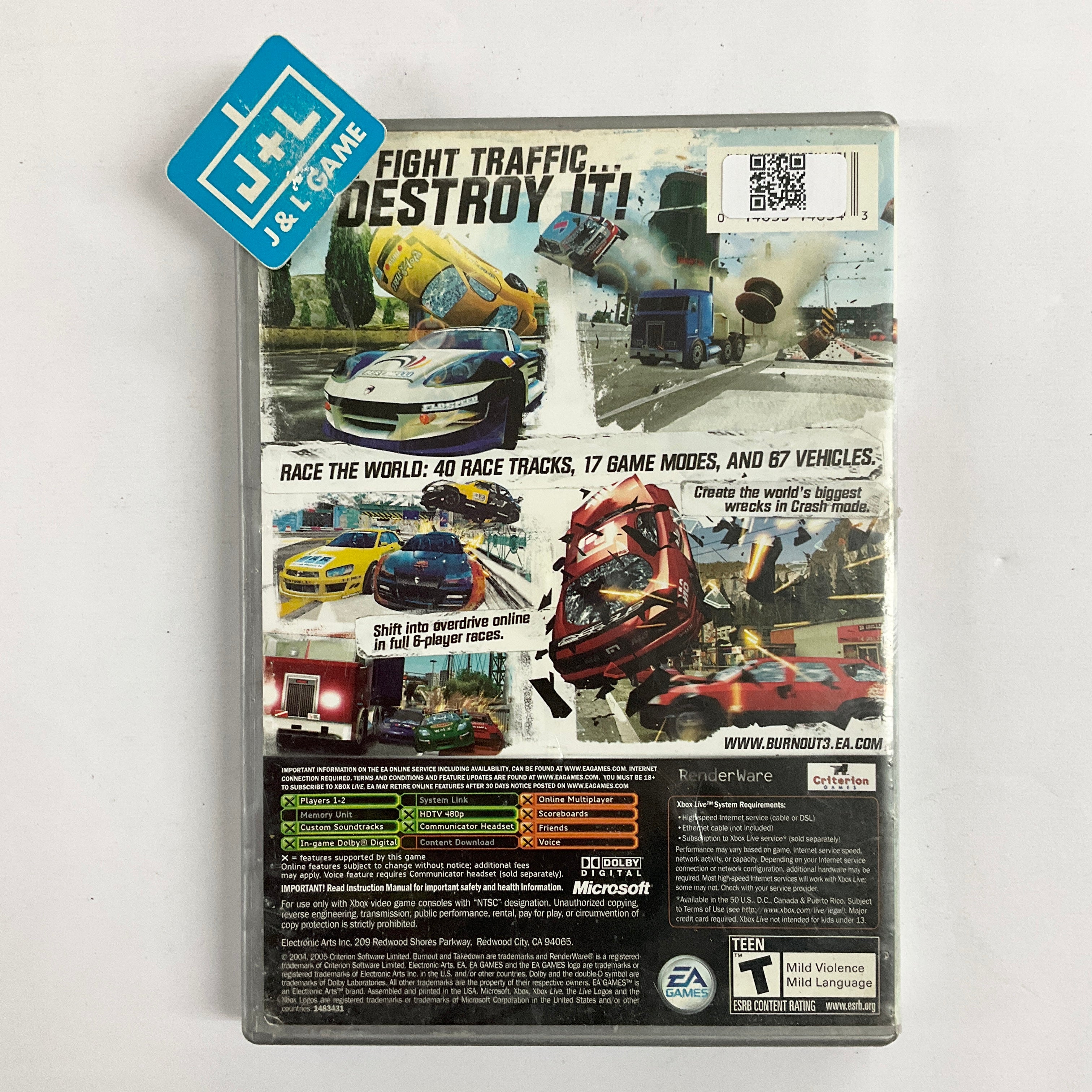 Burnout 3: Takedown (Platinum Hits) - (XB Xbox [Pre-Owned] Video Games EA Games   