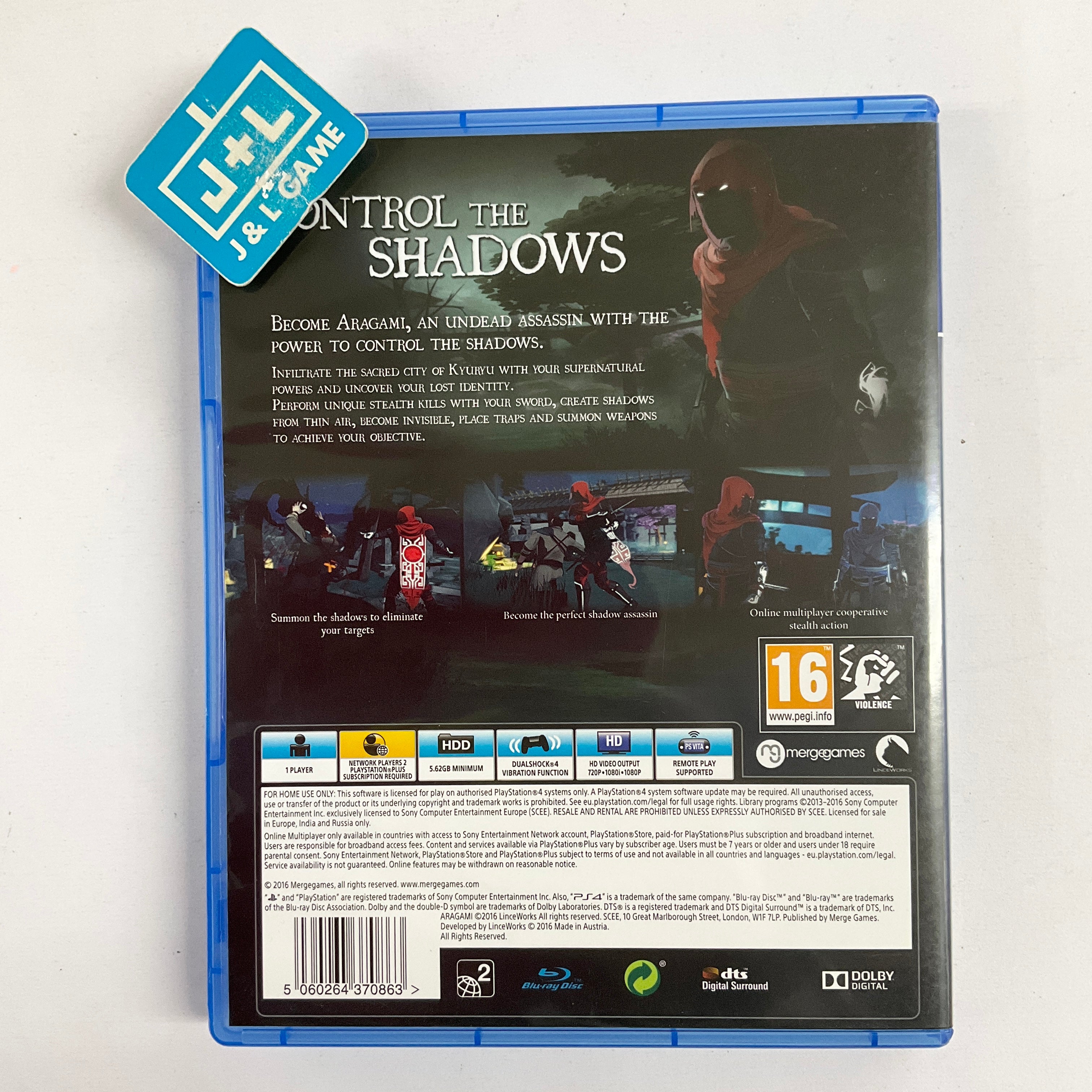 Aragami - (PS4) PlayStation 4 [Pre-Owned] (European Import) Video Games Merge Games   