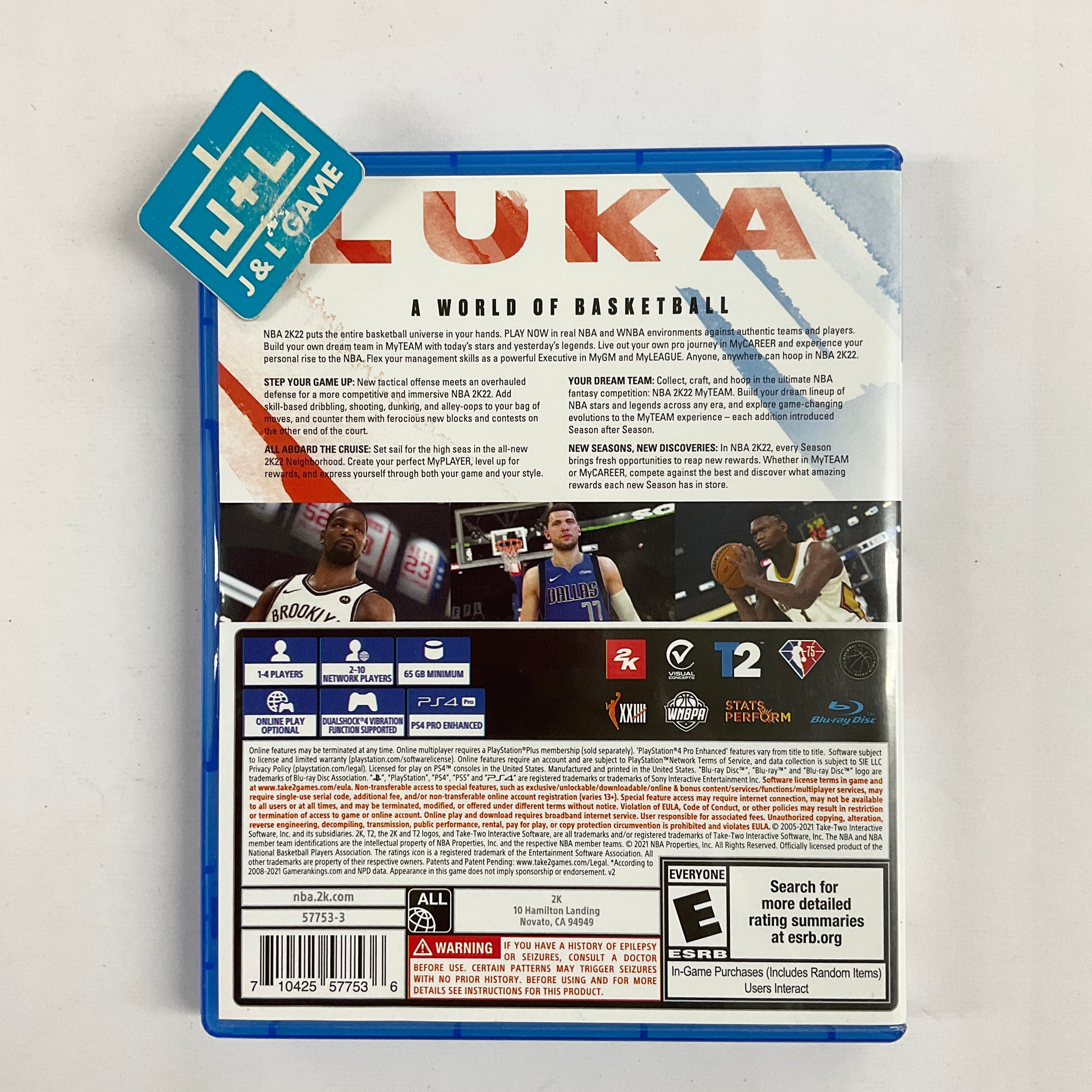NBA 2K22 - (PS4) PlayStation 4 [Pre-Owned] | J&L Game
