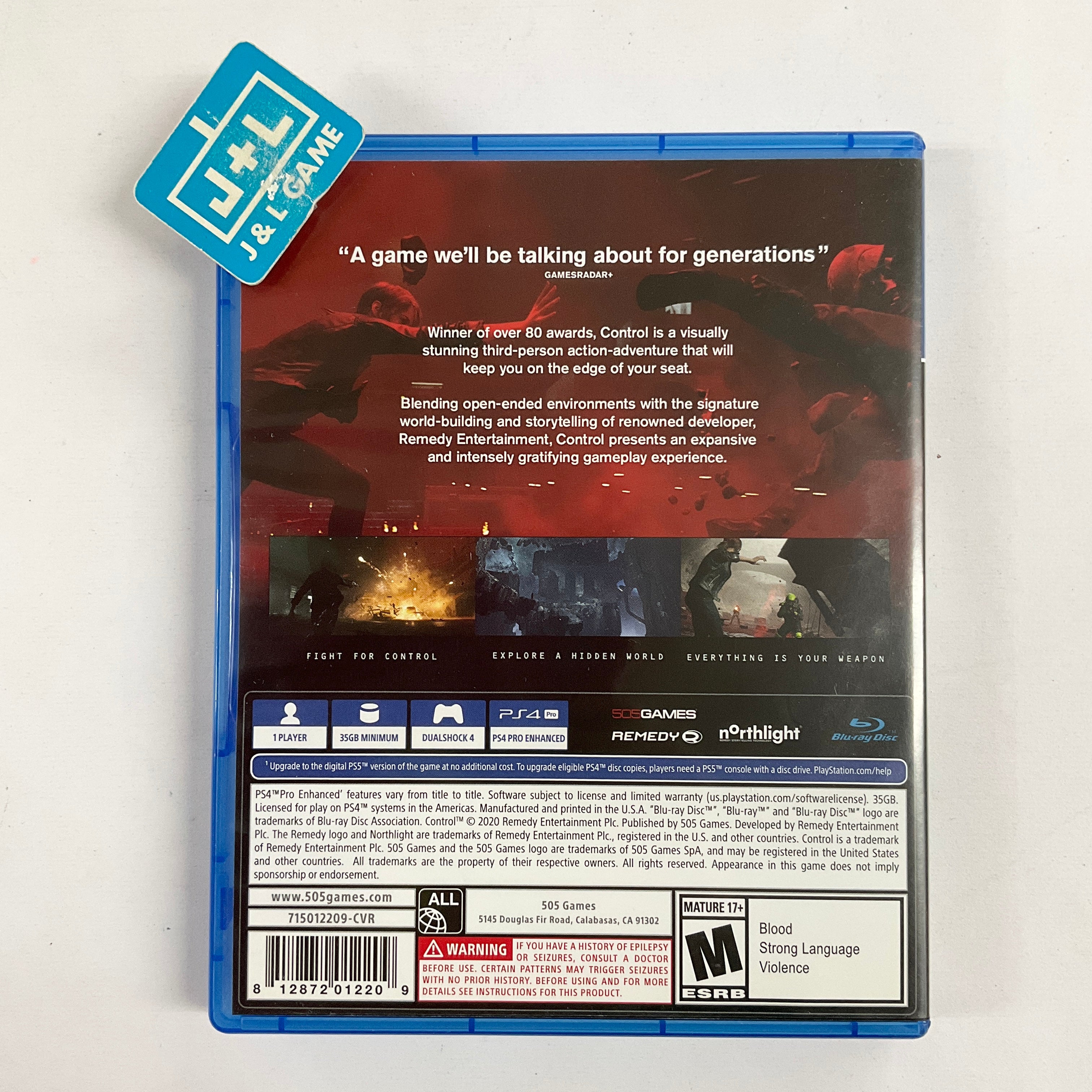 Control: Ultimate Edition - (PS4) PlayStation 4 [Pre-Owned] Video Games 505 Games   