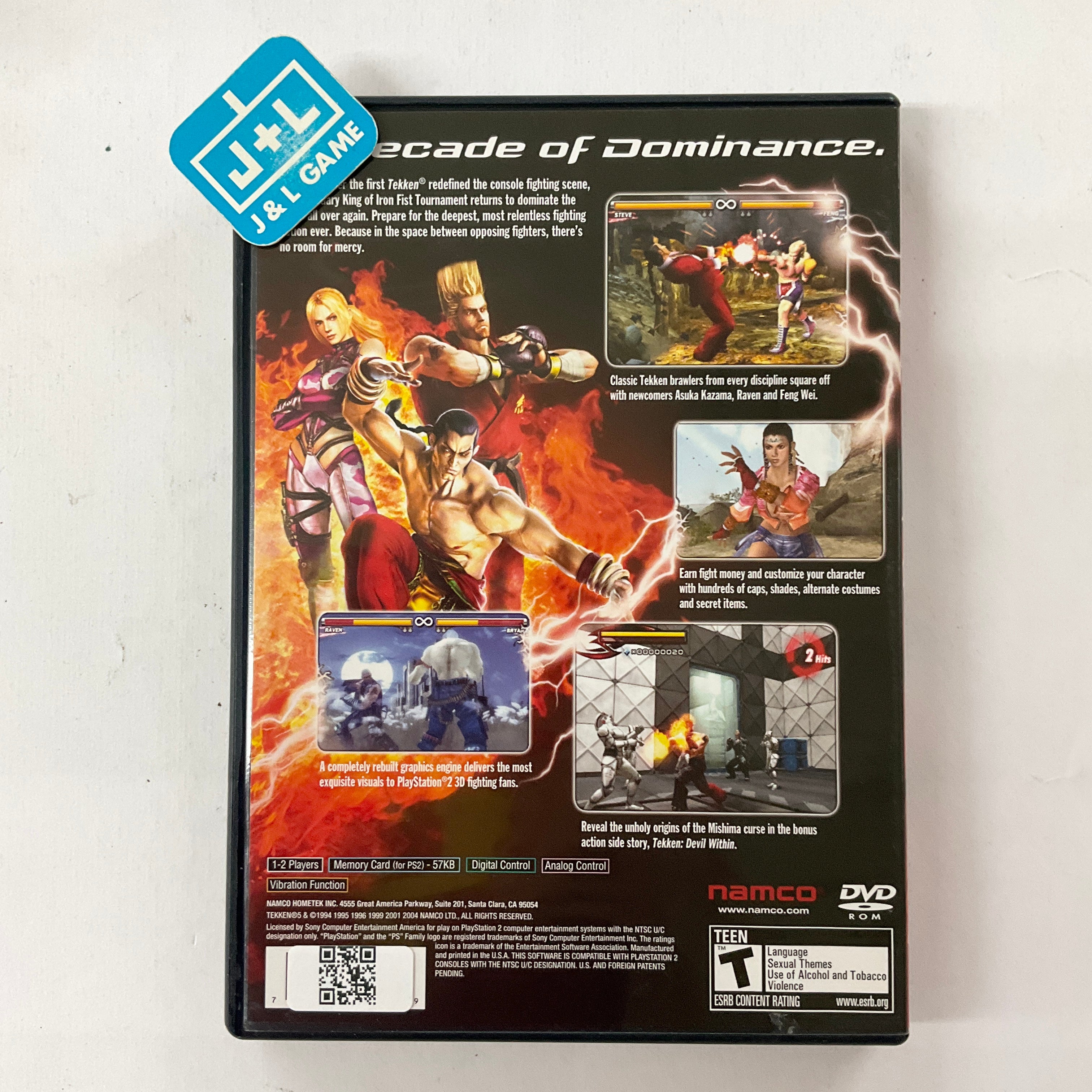 Tekken 5 (Greatest Hits) - (PS2) PlayStation 2 [Pre-Owned] | J&L Game