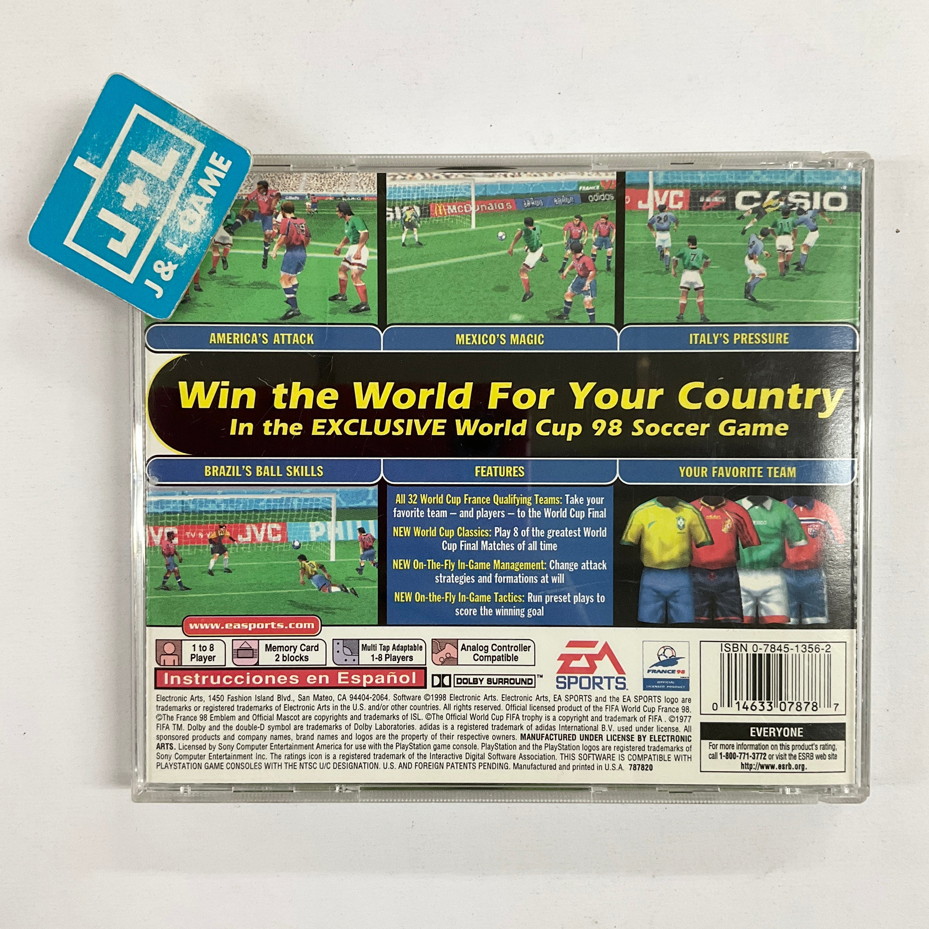 World Cup Soccer '98 - (PS1) Playstation 1 [Pre-Owned] Video Games Electronic Arts   