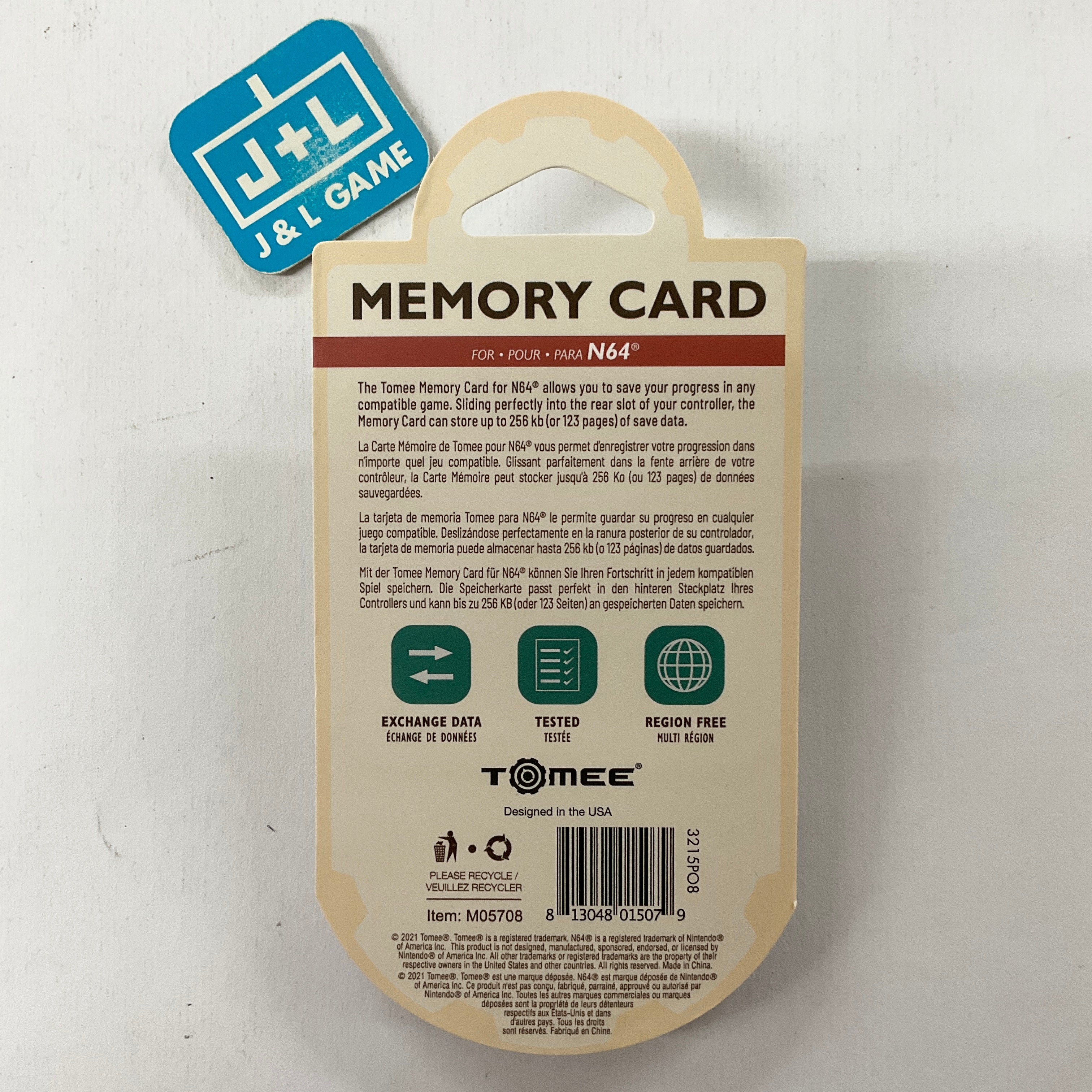 Tomee Memory Card (256KB) - (N64) Nintendo 64 Video Games Tomee   