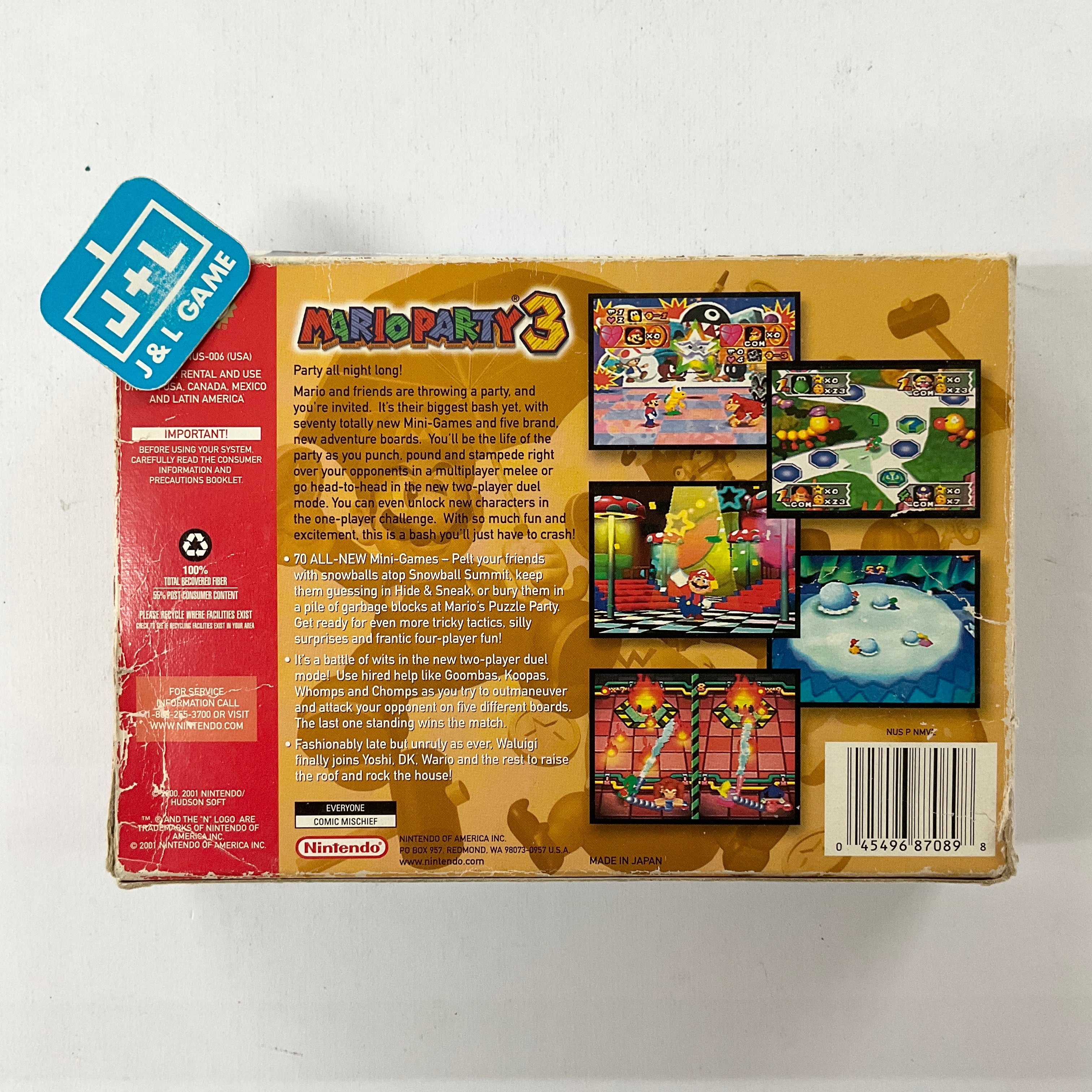 Mario Party 3 - (N64) Nintendo 64 [Pre-Owned] | J&L Game