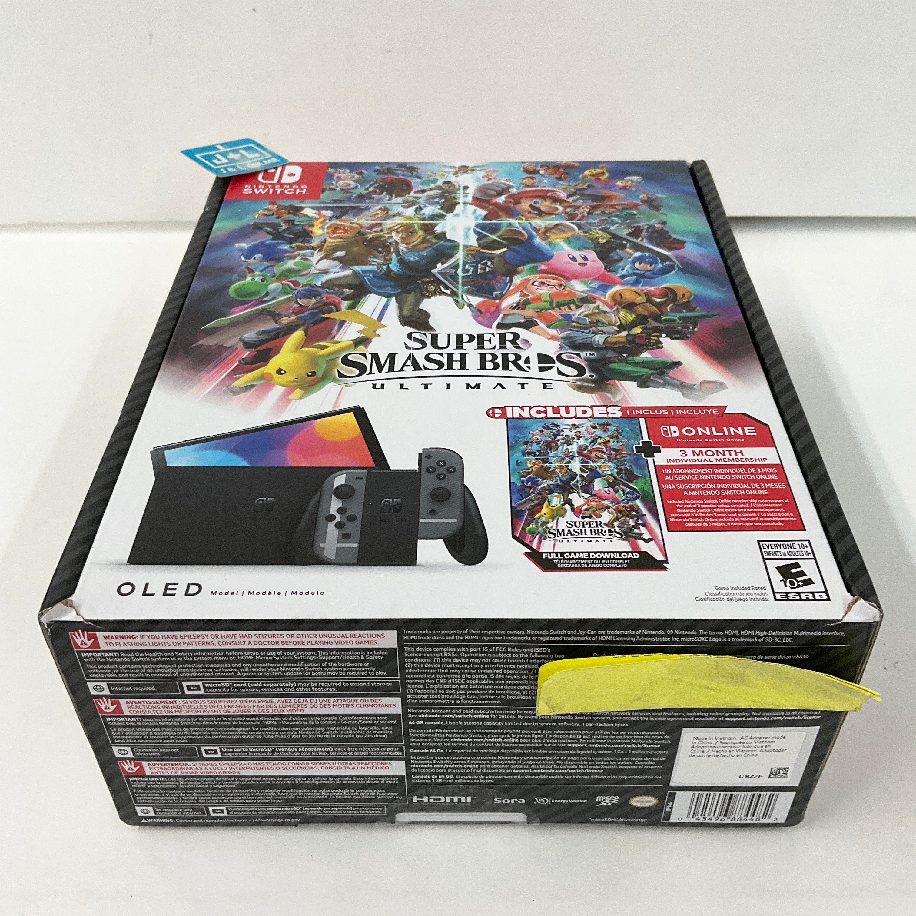 Nintendo Switch™ - OLED Model: Super Smash Bros.™ Ultimate Bundle (Full Game Download + 3 Mo. Nintendo Switch Online Membership Included) - (NSW) Nintendo Switch CONSOLE Nintendo   