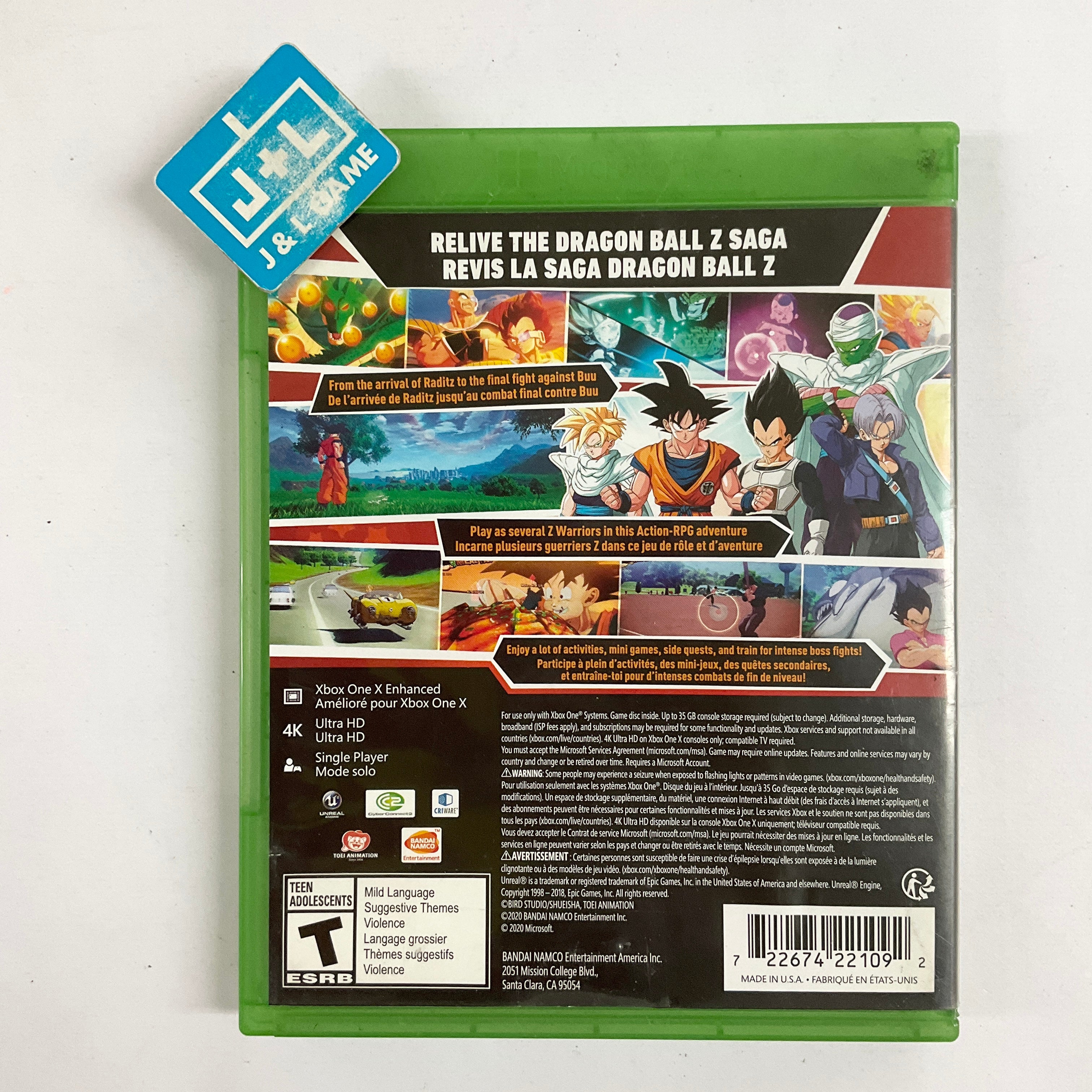 Dragon Ball Z: Kakarot - (XB1) Xbox One [Pre-Owned] Video Games BANDAI NAMCO Entertainment   
