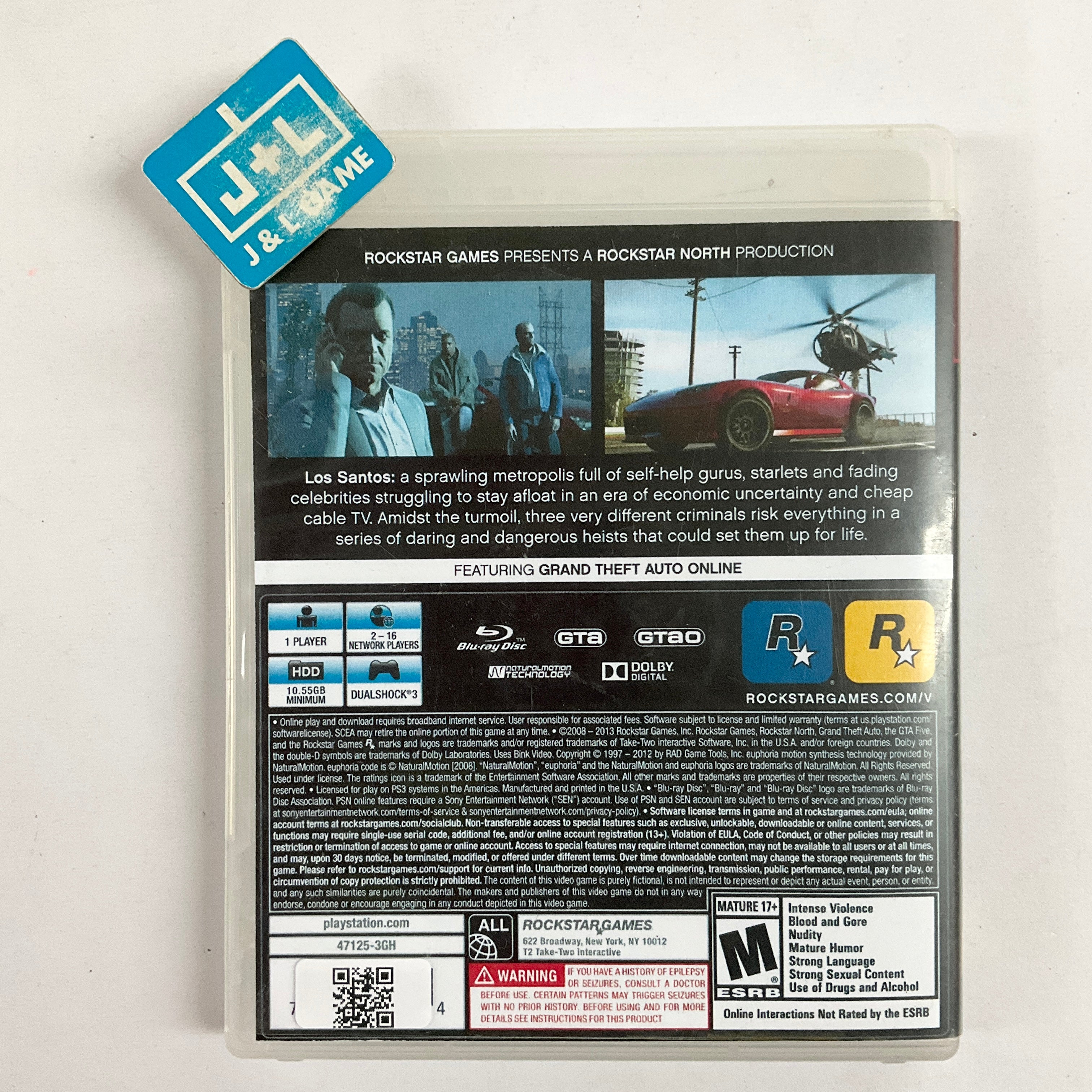 Grand Theft Auto V (Greatest Hits) - (PS3) PlayStation 3 [Pre-Owned] Video Games Rockstar Games   