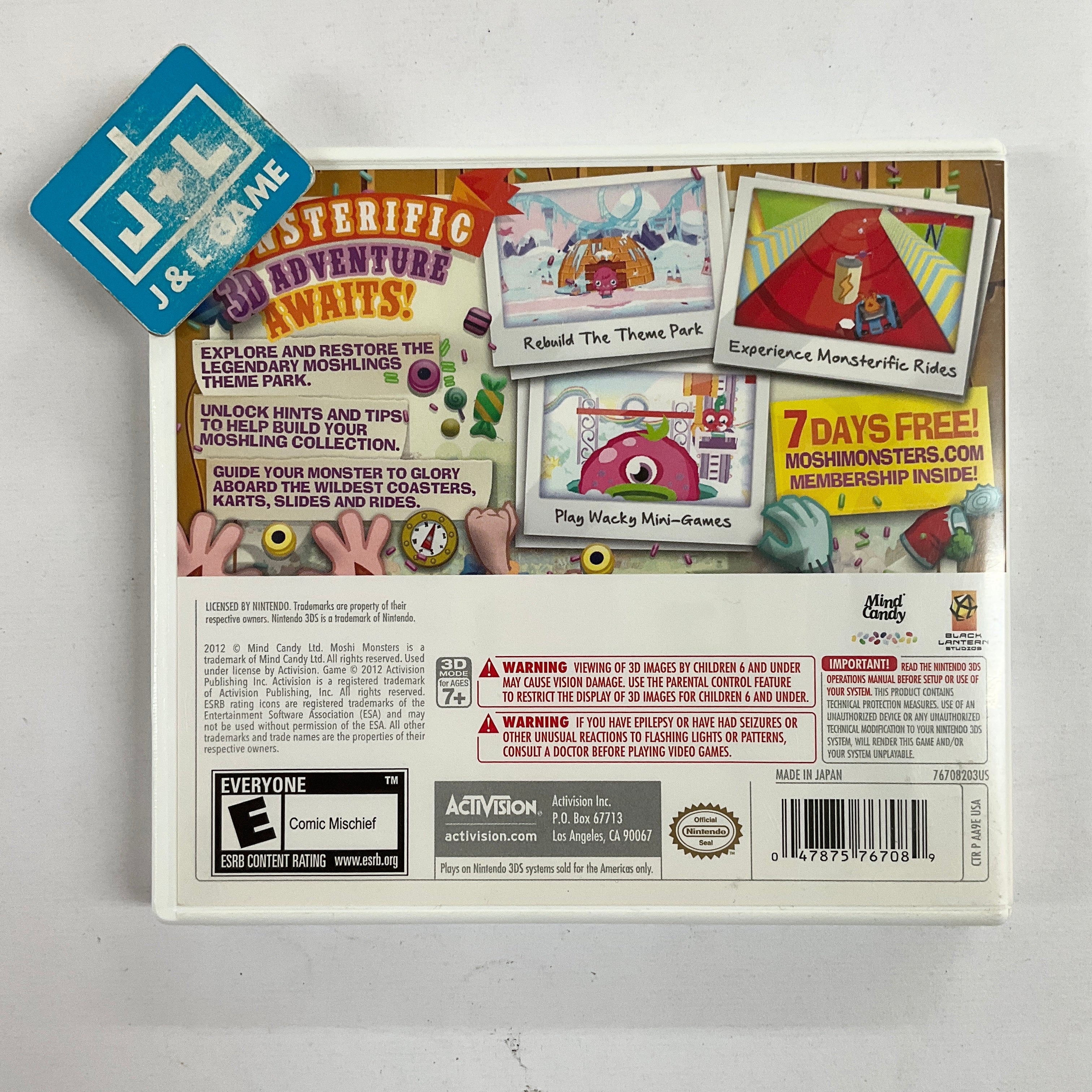 moshi monsters 3ds Moshi Monsters 2: Moshlings Theme Park (Nintendo 3DS)