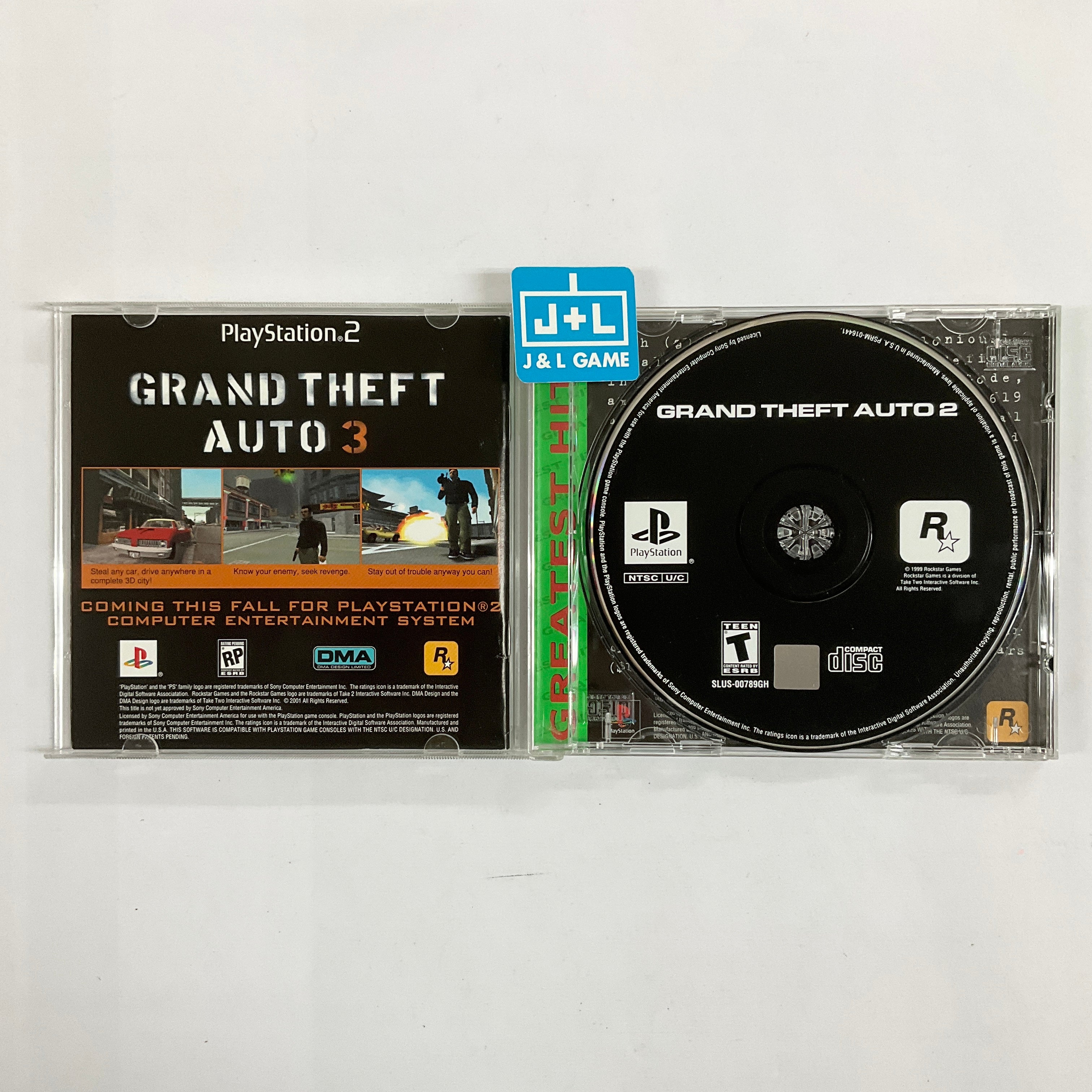 Grand Theft Auto 2 (Greatest Hits) - PlayStation 1 [Pre-Owned] Video Games Rockstar Games   