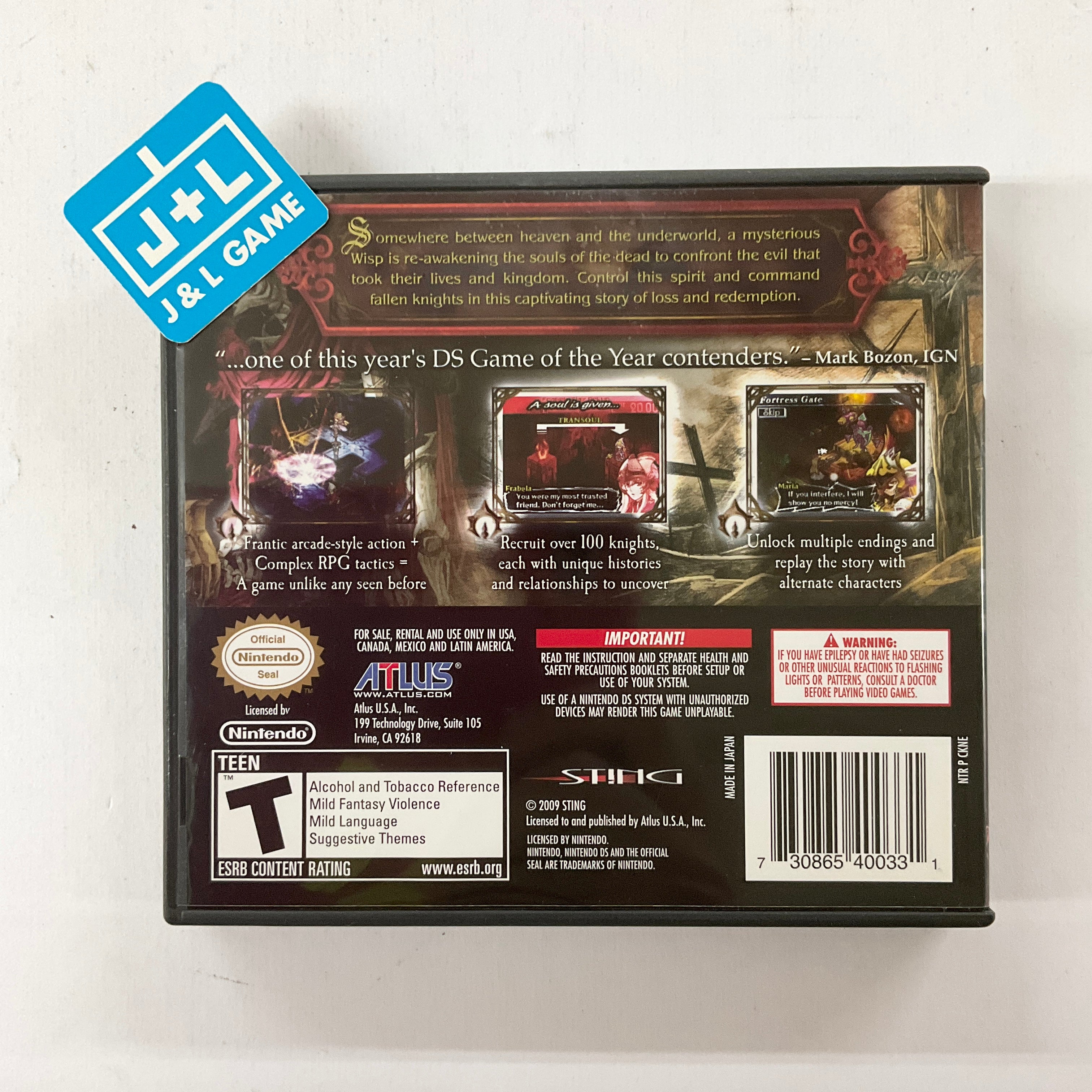 Knights in the Nightmare - (NDS) Nintendo DS [Pre-Owned] Video Games Atlus   