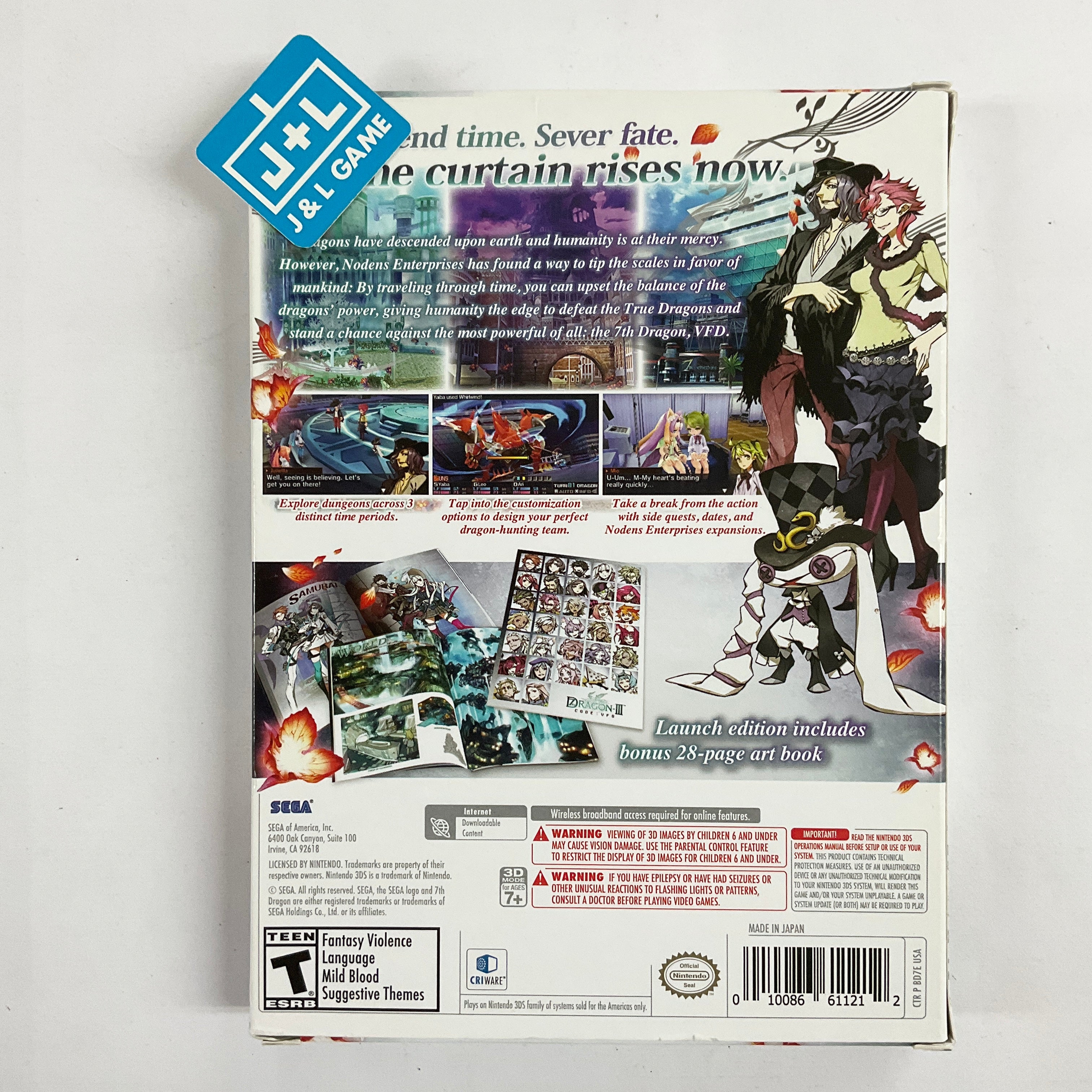 7th Dragon III Code: VFD (Launch Edition) - Nintendo 3DS [Pre-Owned] Video Games Sega   