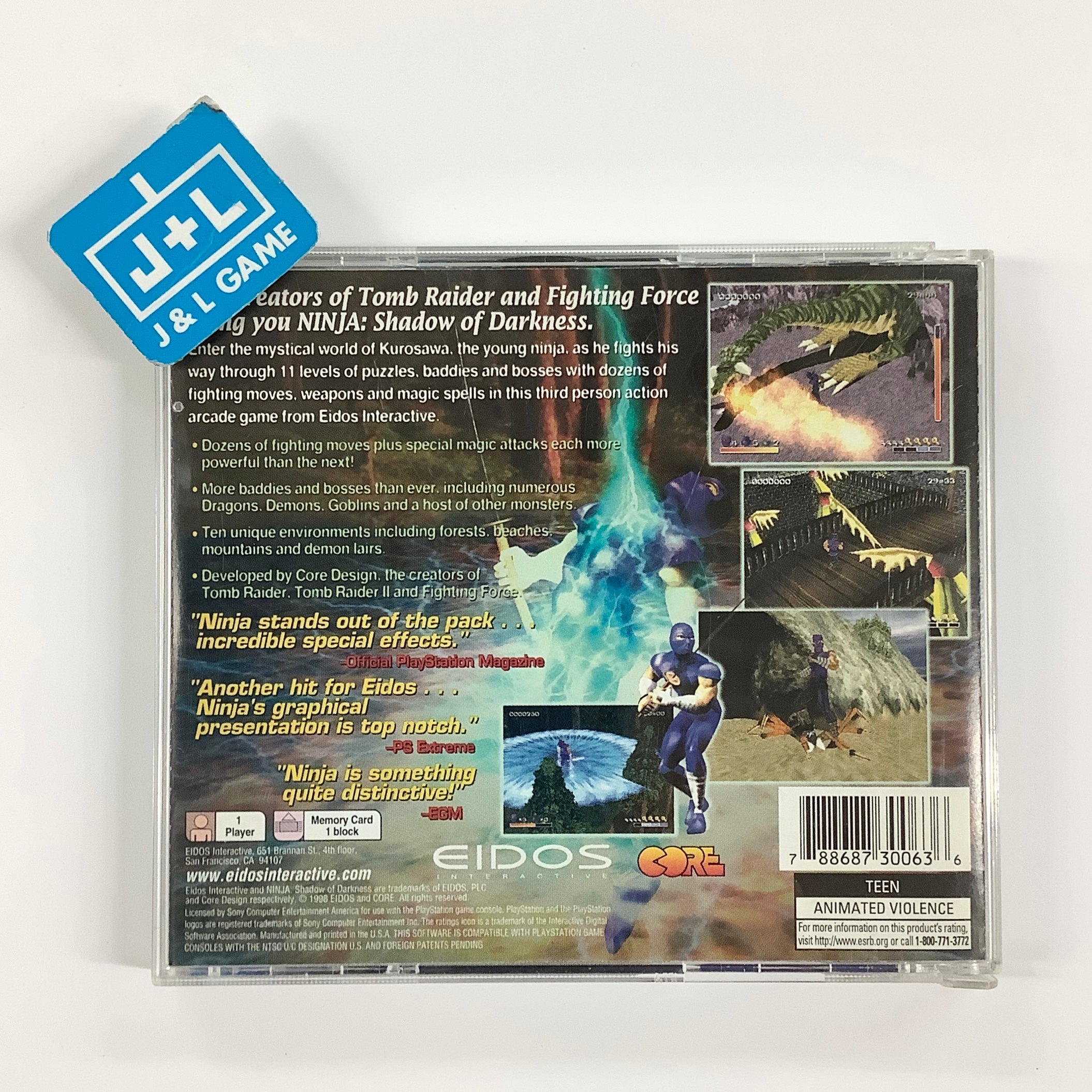 Ninja Shadow of Darkness - (PS1) PlayStation 1 [Pre-Owned] Video Games Core Design Ltd.