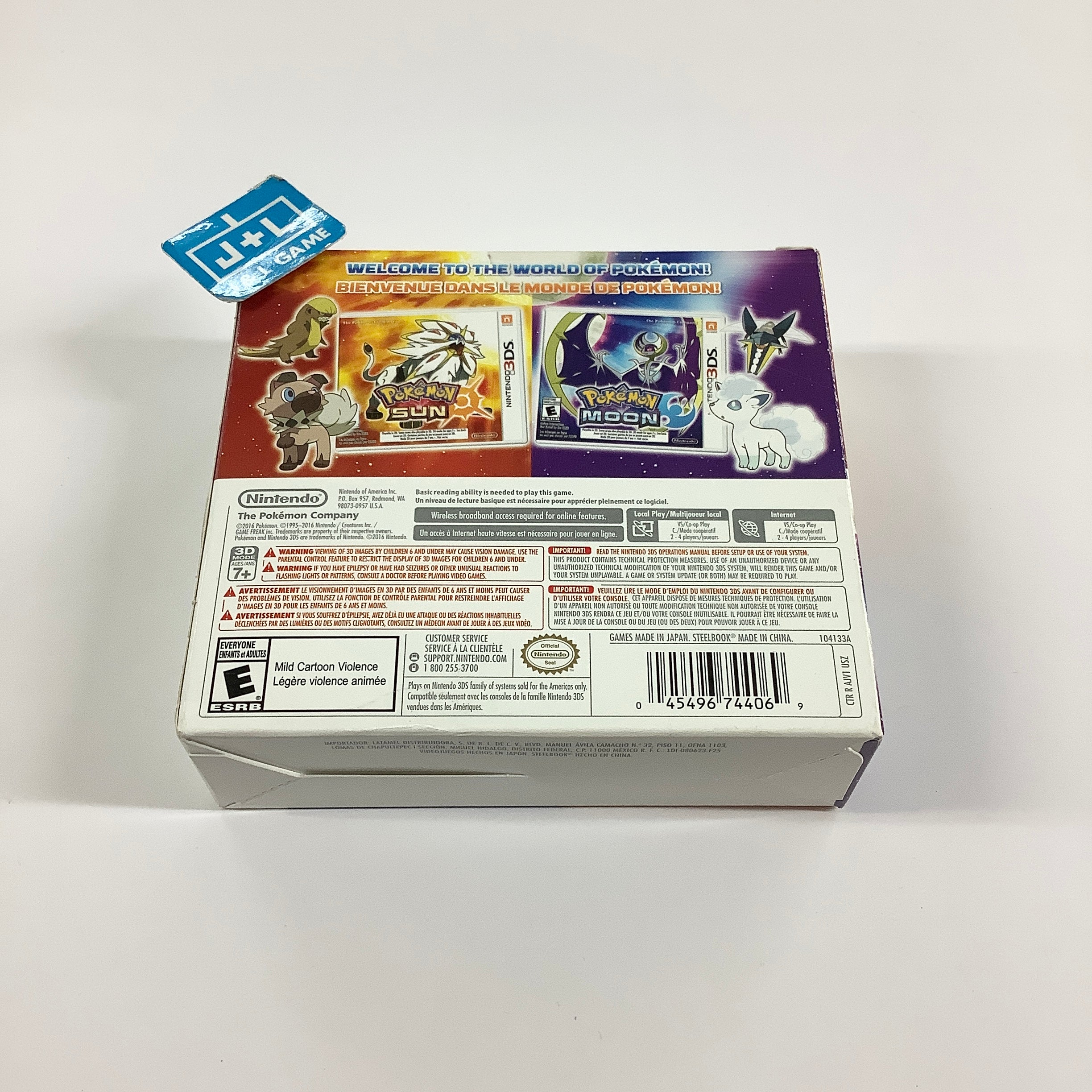 Pokemon Sun and Moon Dual Pack (with Steelbook) - Nintendo 3DS Video Games Nintendo