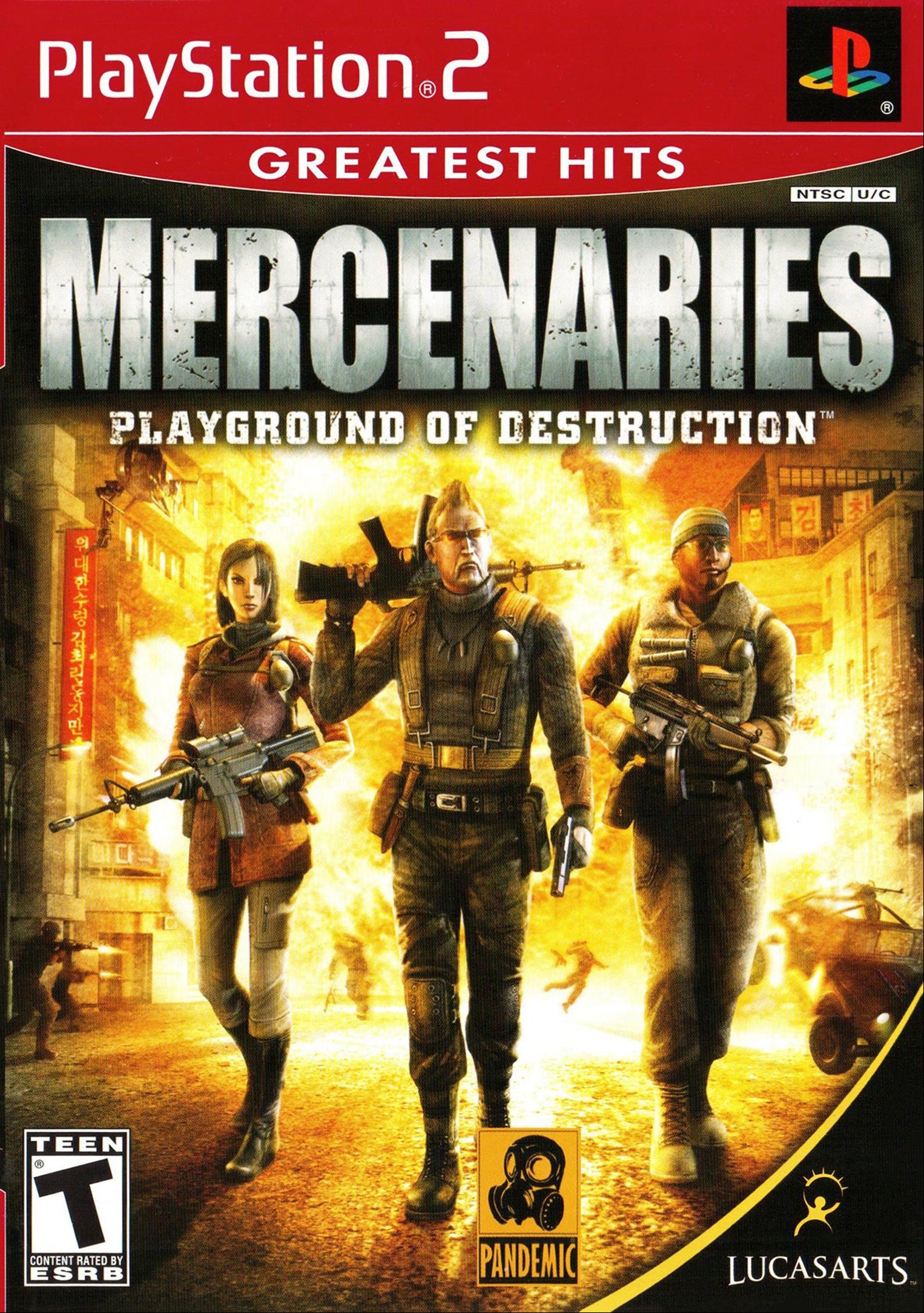 Mercenaries: Playground of Destruction (Greatest Hits) - (PS2) PlayStation 2 [Pre-Owned] Video Games LucasArts