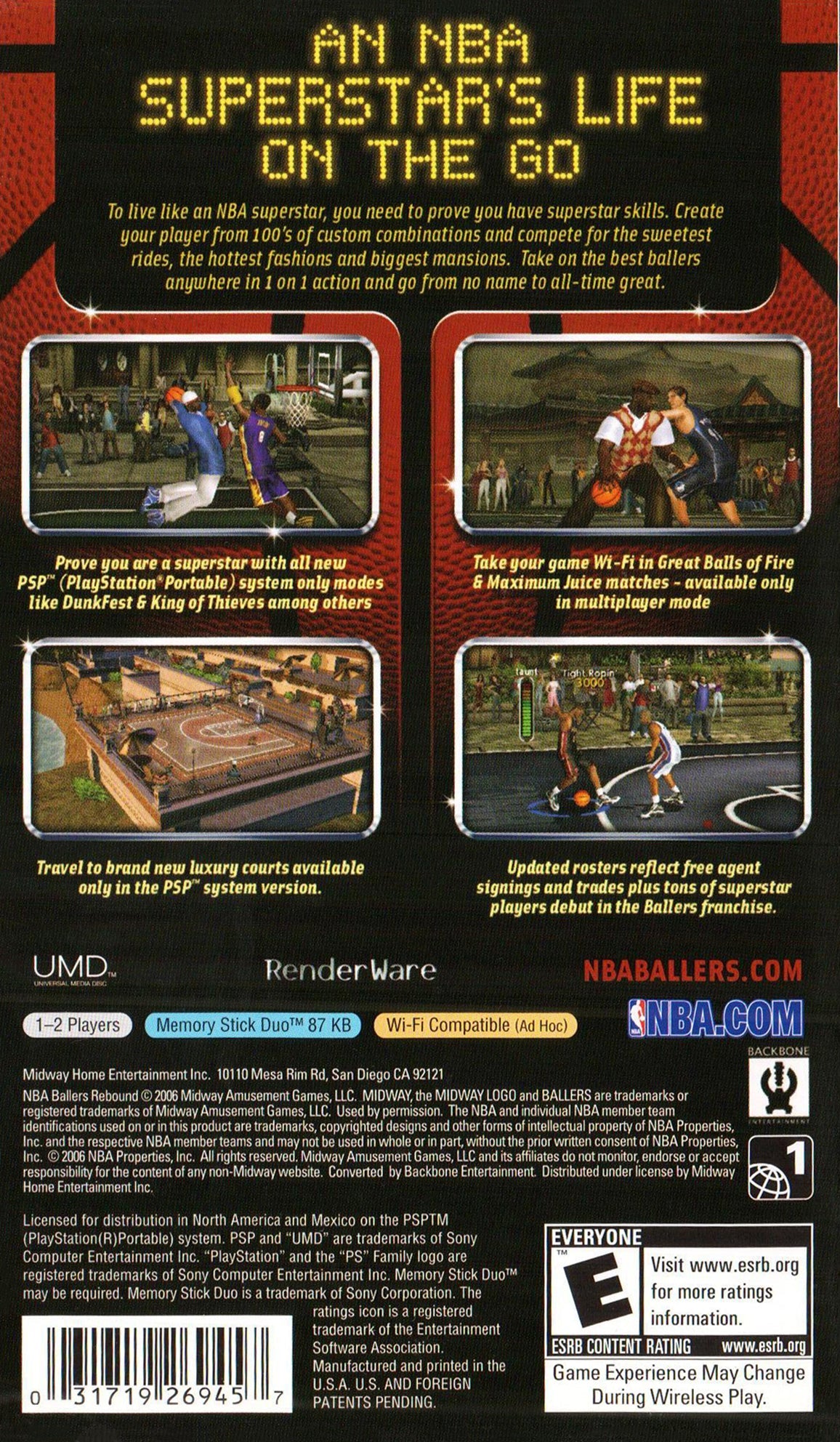 NBA Ballers: Rebound - Sony PSP [Pre-Owned]