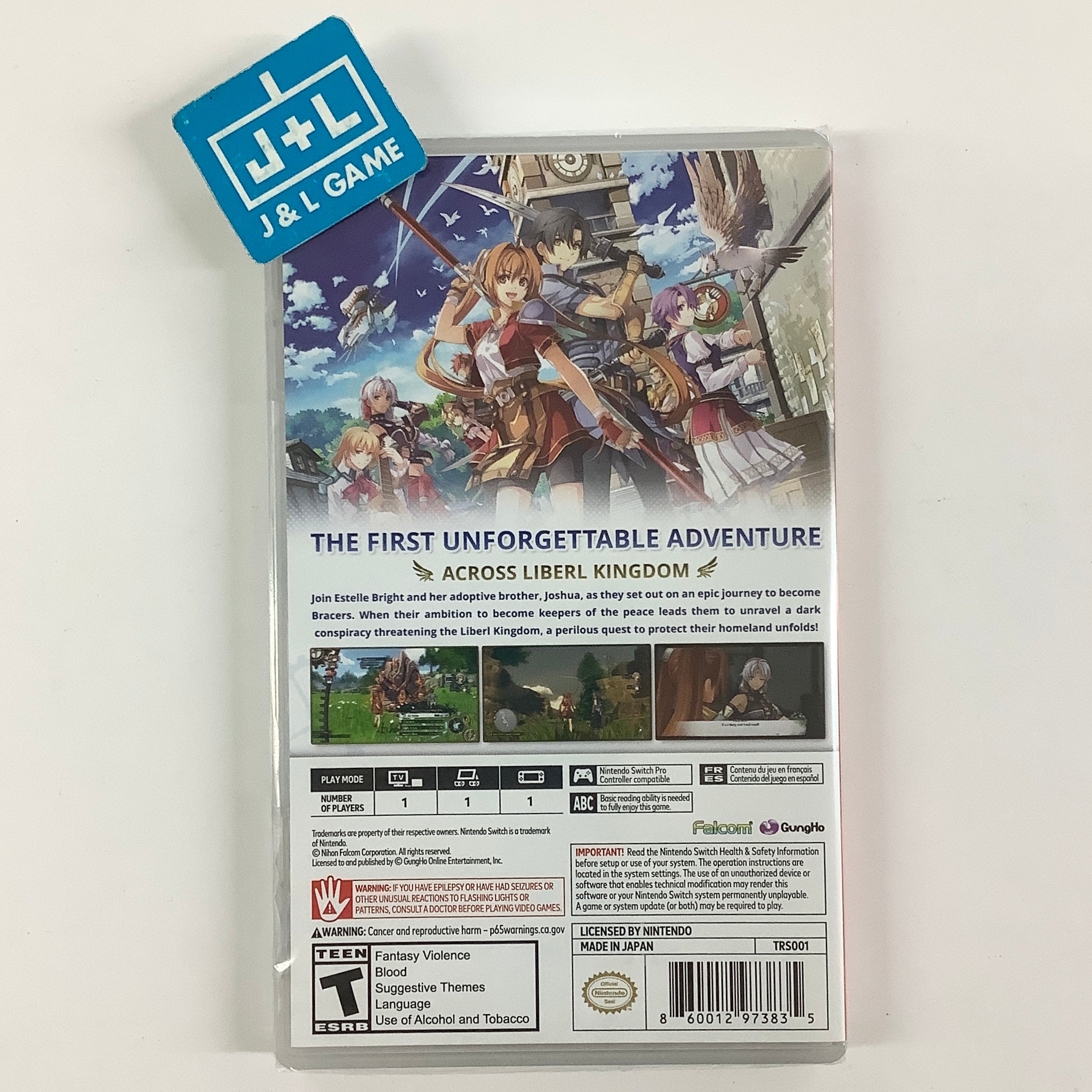 Trails in the Sky 1st Chapter - (NSW) Nintendo Switch Video Games GungHo Online Entertainment America