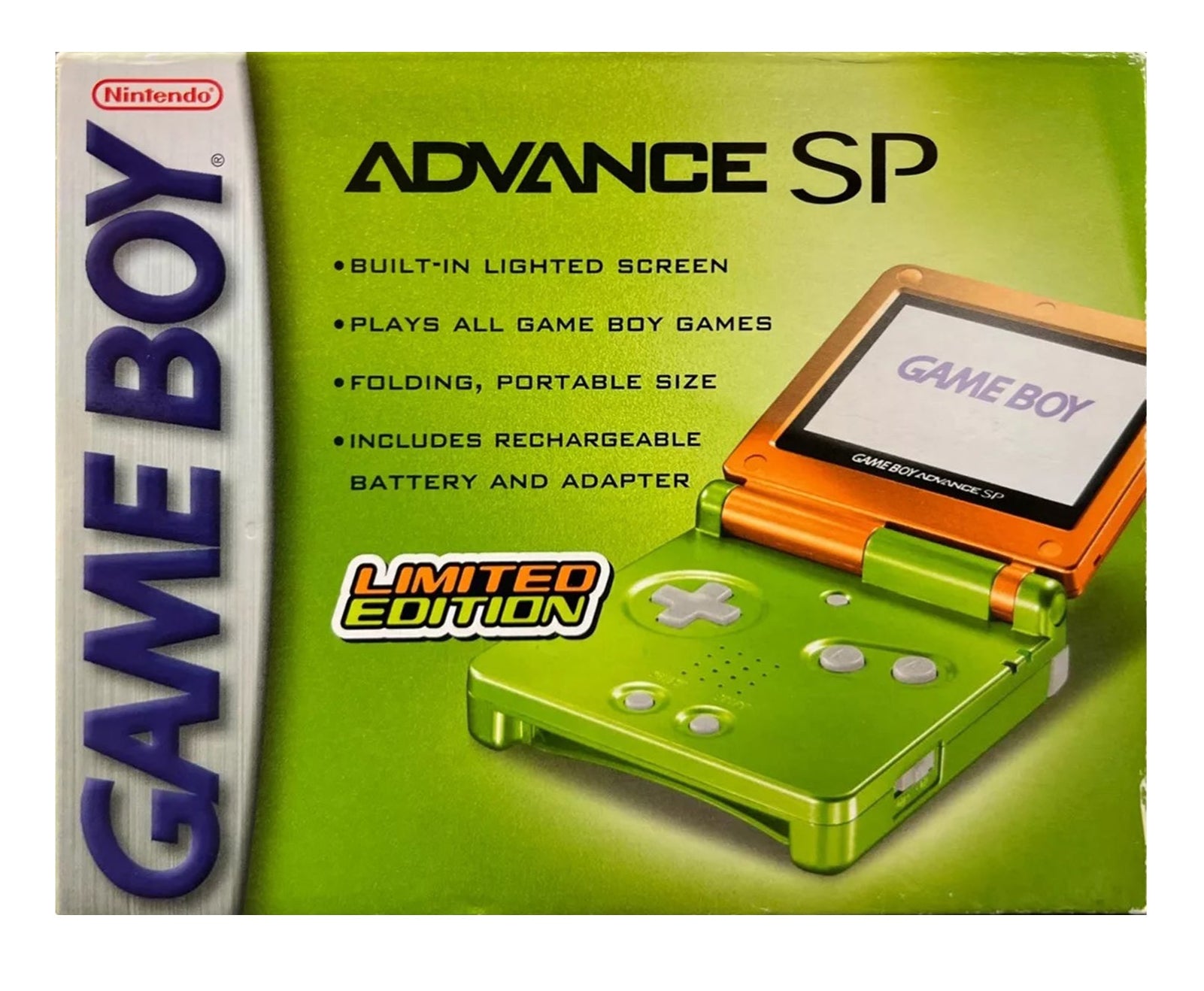 Nintendo Game Boy Advance SP Console AGS-001 (Spice Orange/Lime