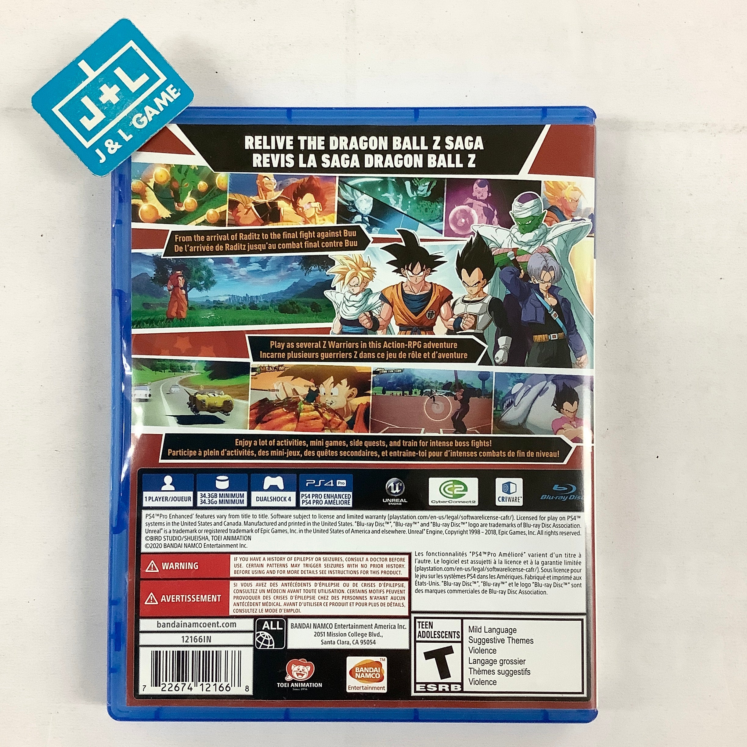 Dragon Ball Z: Kakarot - (PS4) PlayStation 4 [Pre-Owned] Video Games Bandai   