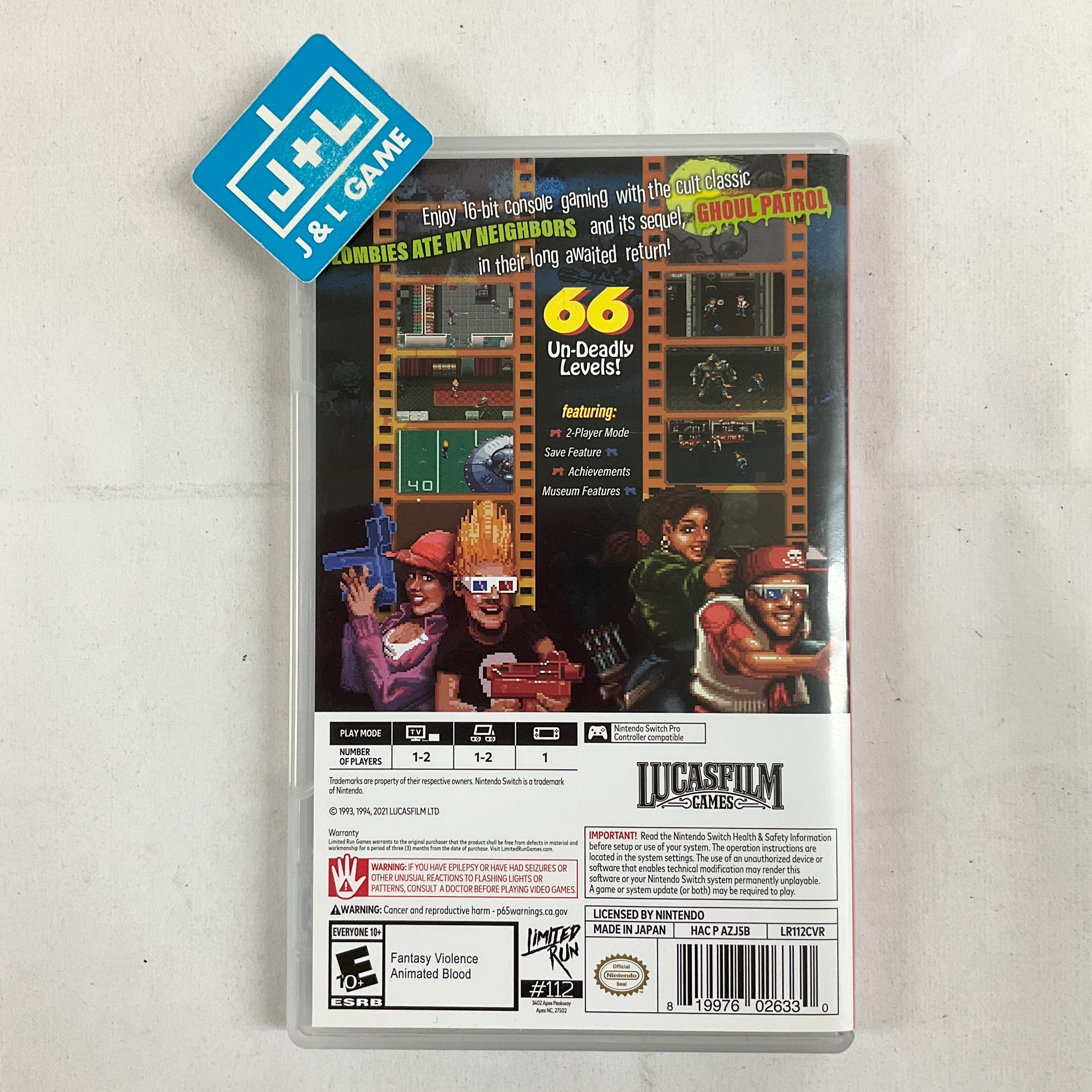 Zombies Ate My Neighbors + Ghoul Patrol (Limited Run #112) - (NSW) Nintendo Switch [Pre-Owned] Video Games Limited Run Games   
