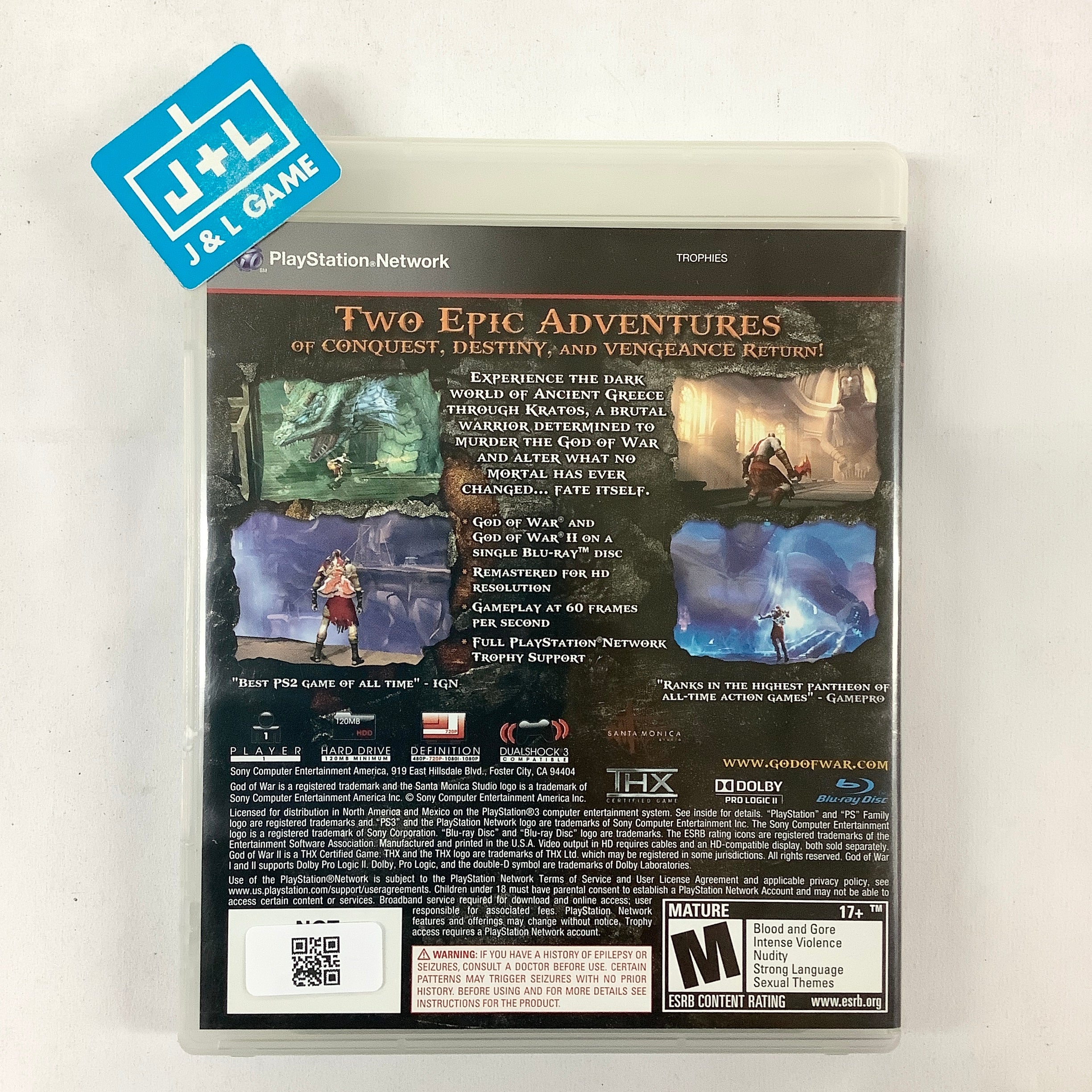 Sony God of War Collection Remastered PAL Version, For PlayStation 3 | BCES00791 Buy, Best Price in Seychelles, Mahé Island, Victoria Sony God of War Collection Remastered PAL Version, For PlayStation 3 | BCES00791 Buy, Best Price in Seychelles, Mahé Island, Victoria