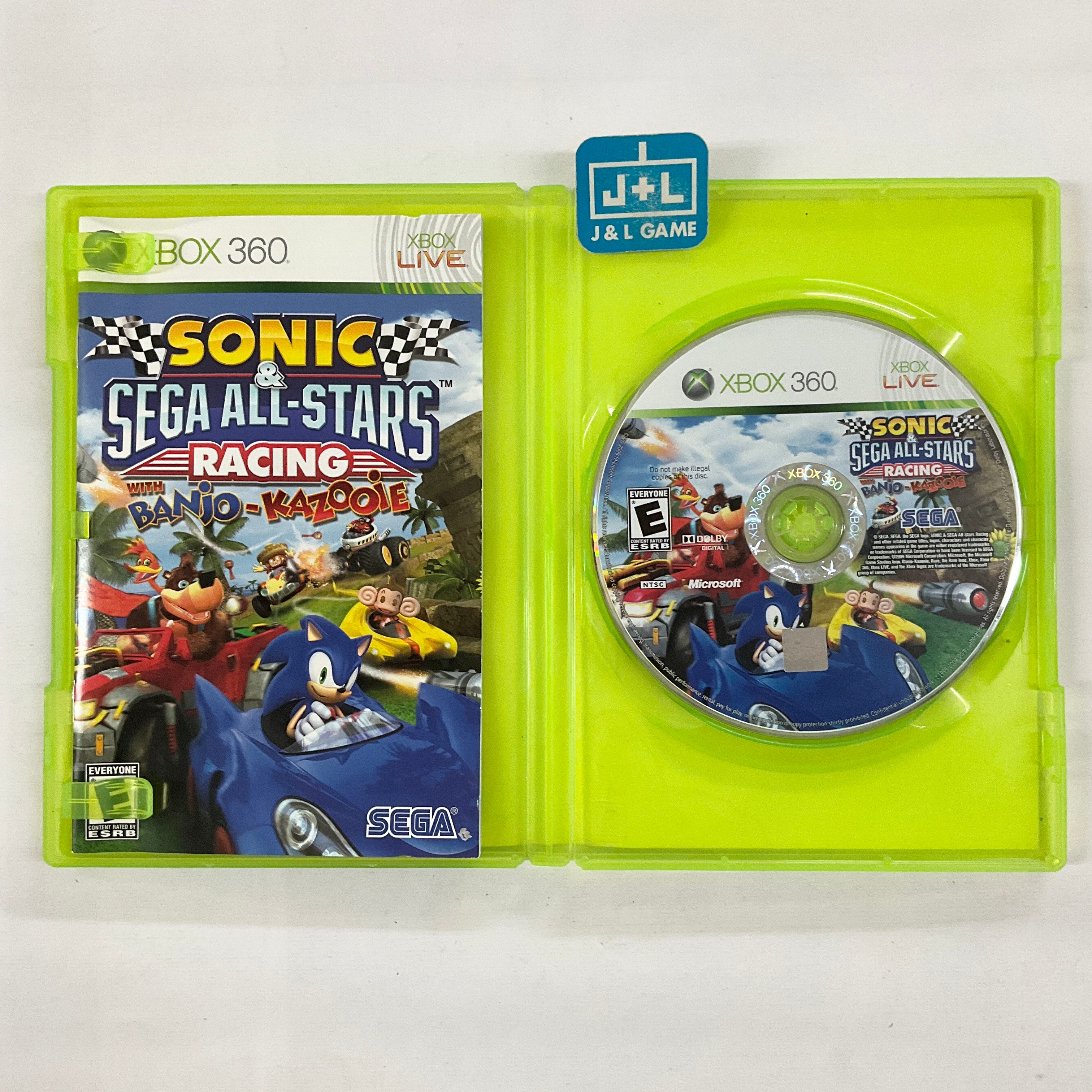 Xbox 360 Sonic Sega All Stars Racing