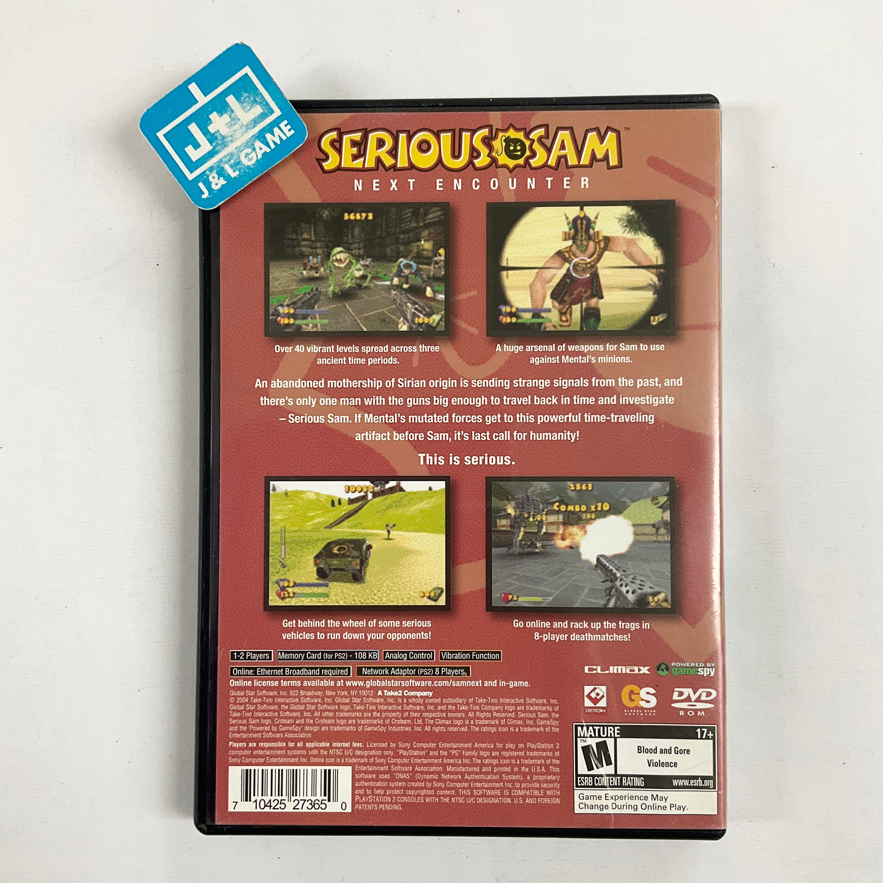 Serious Sam Next Encounter PlayStation 2 Game SEALED Rated M 2004 Take Two Game Serious Sam Next Encounter PlayStation 2 Game SEALED Rated M 2004 Take Two Game