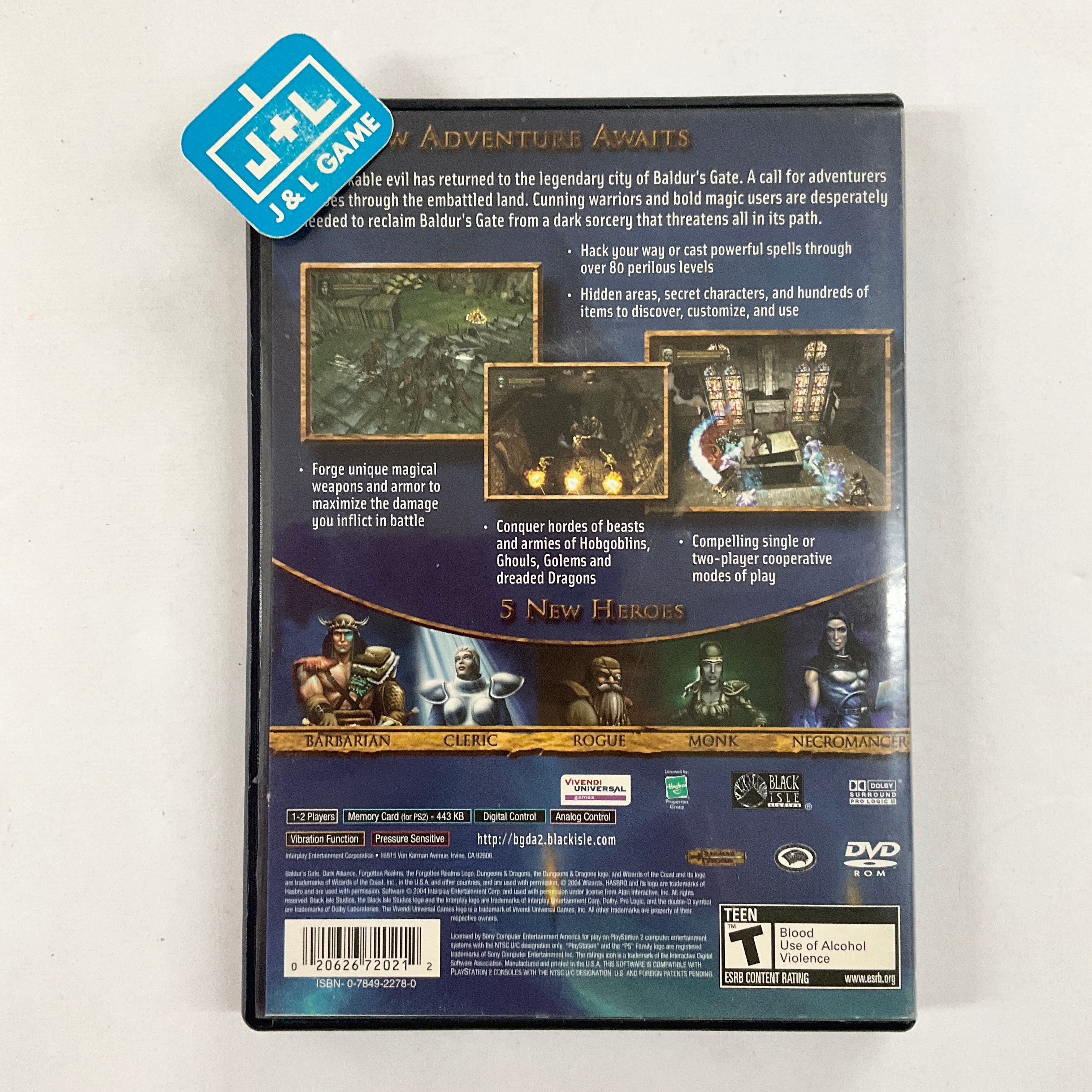 Baldur's Gate: Dark Alliance II - (PS2) PlayStation 2 [Pre-Owned] Video Games Interplay   
