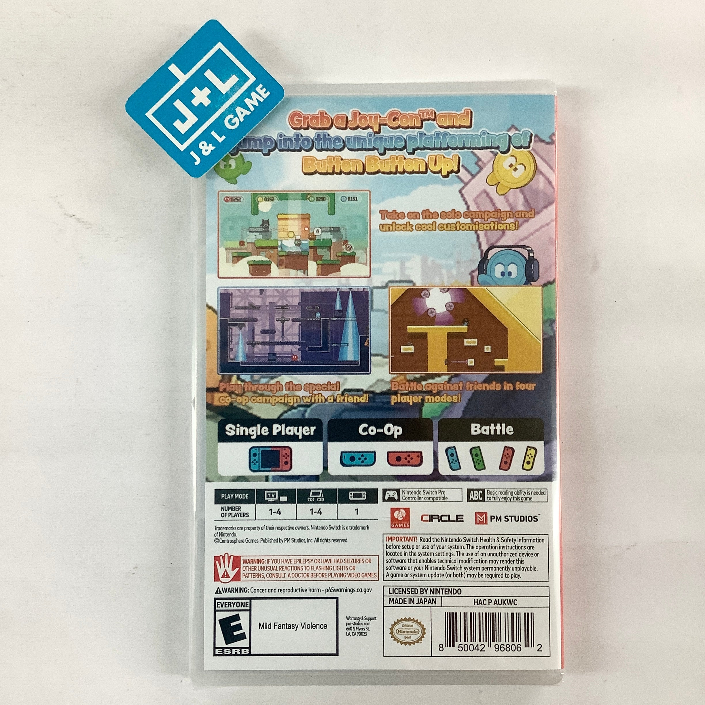 Button Button Up! - (NSW) Nintendo Switch Video Games PM Studios   