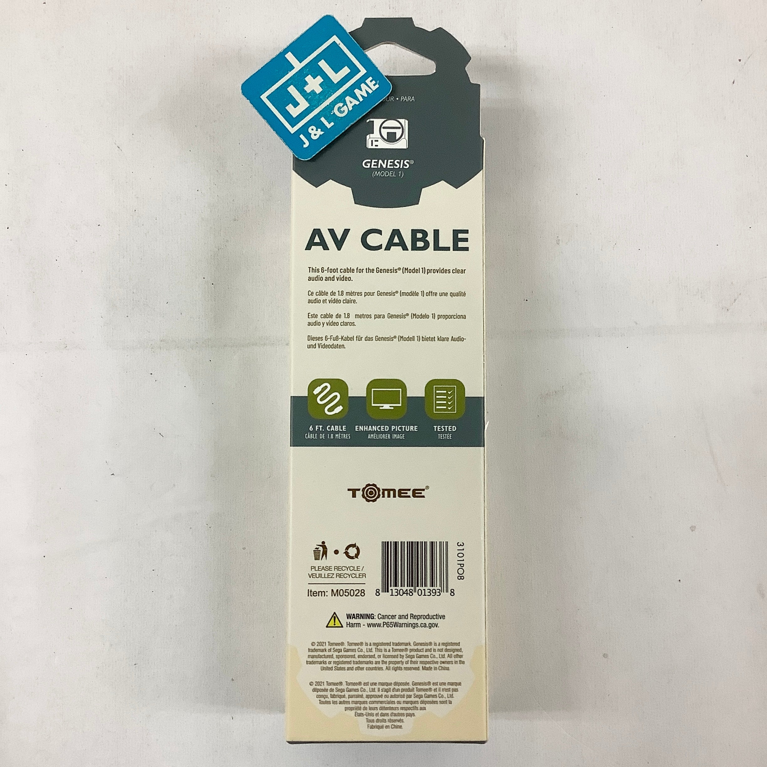 Tomee AV Cable for Sega Genesis 1 - (SG) SEGA Genesis Accessories Tomee   