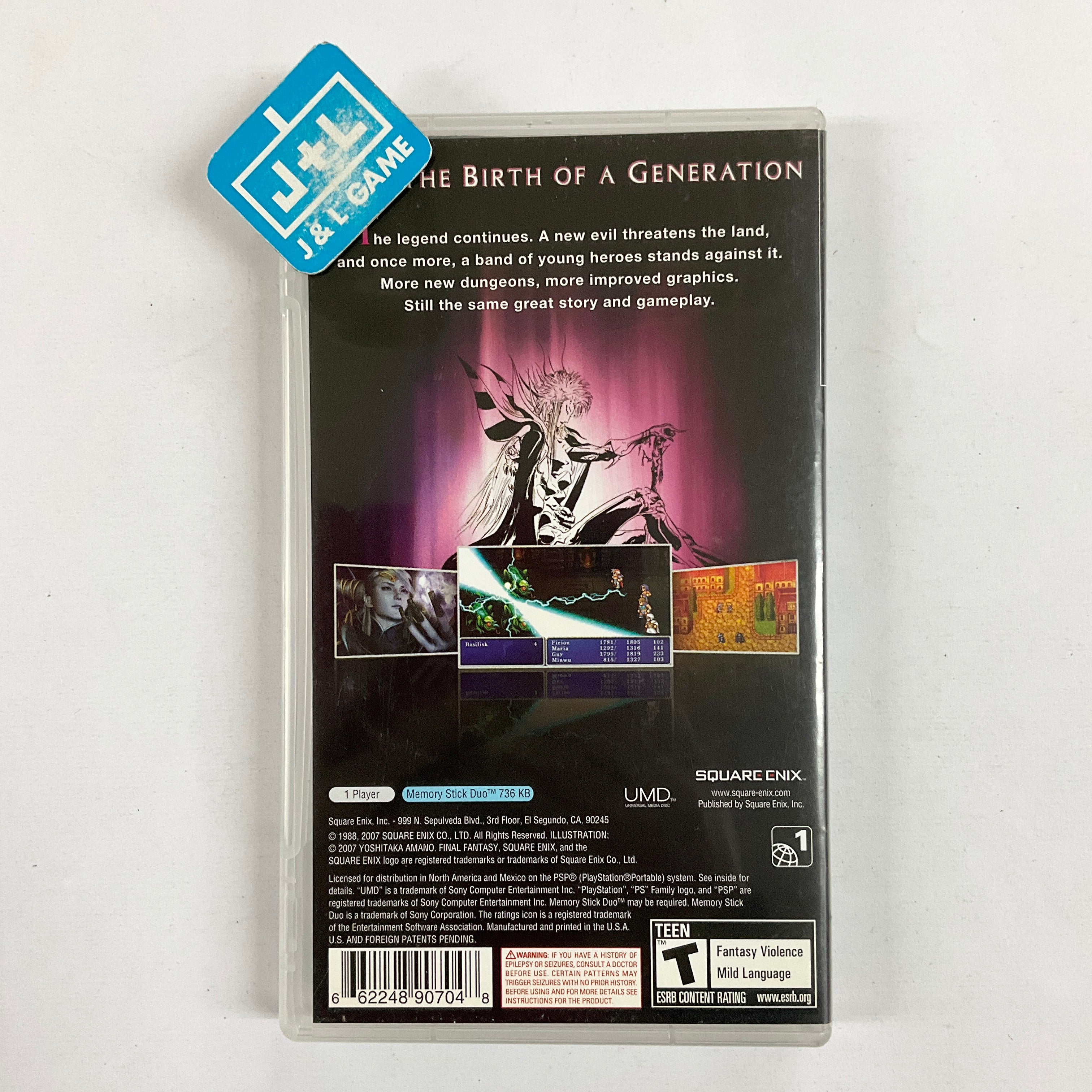 Final Fantasy II  - Sony PSP [Pre-Owned] Video Games Square Enix   
