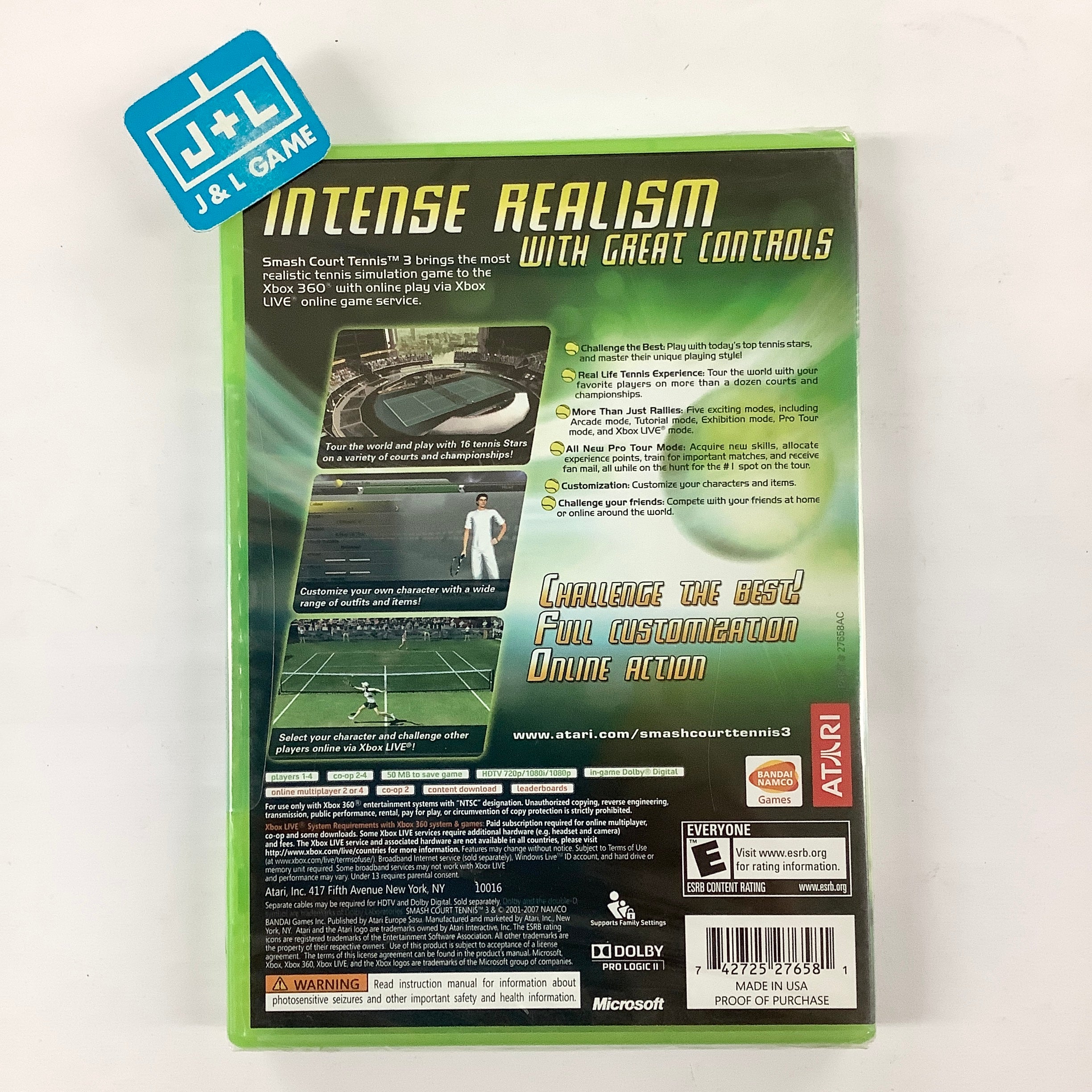 Smash Court Tennis 3 - Xbox 360 | J&L Game