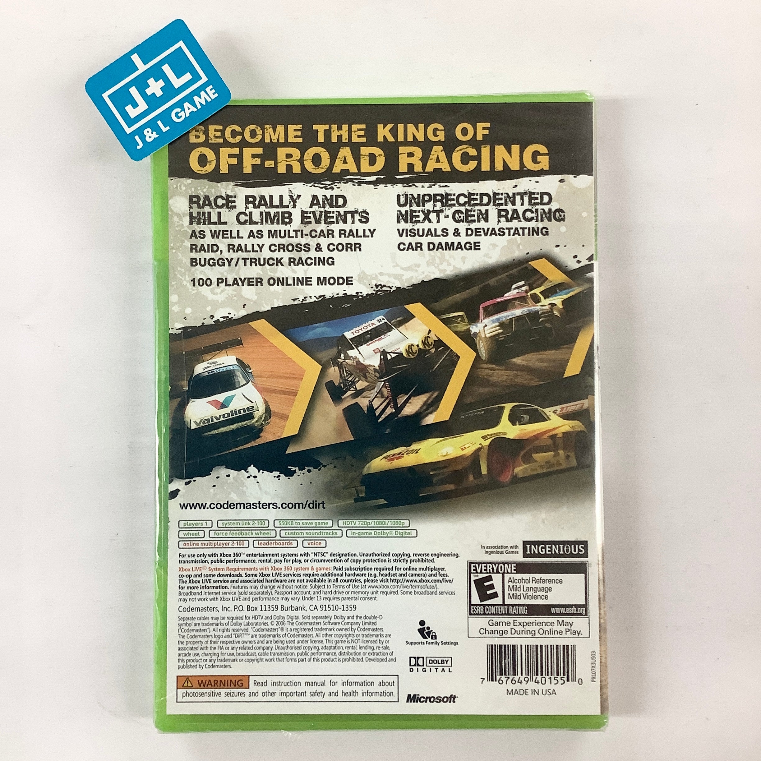DiRT - Xbox 360 Video Games Codemasters   