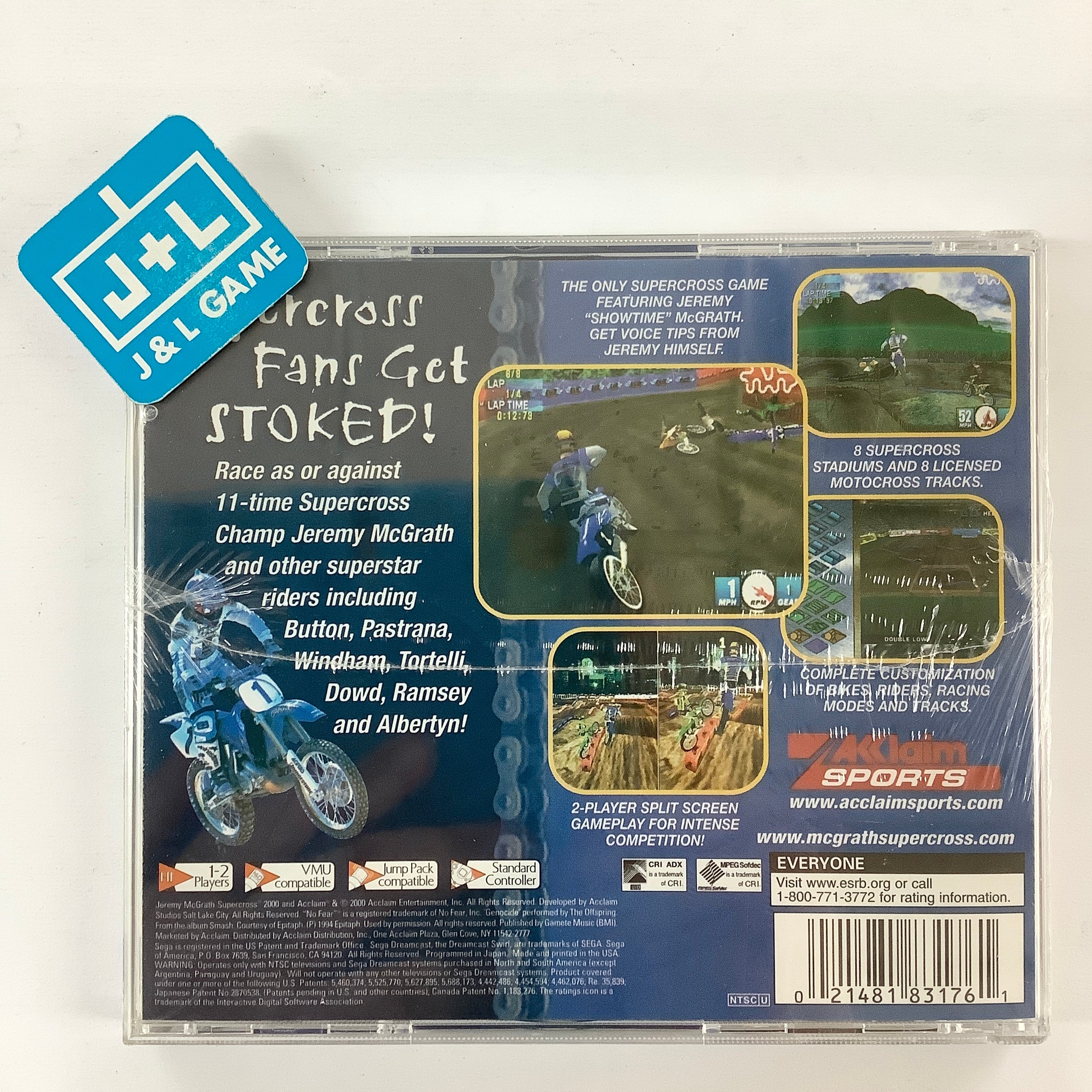 Jeremy McGrath Supercross 2000 - (DC) SEGA Dreamcast Video Games Acclaim   