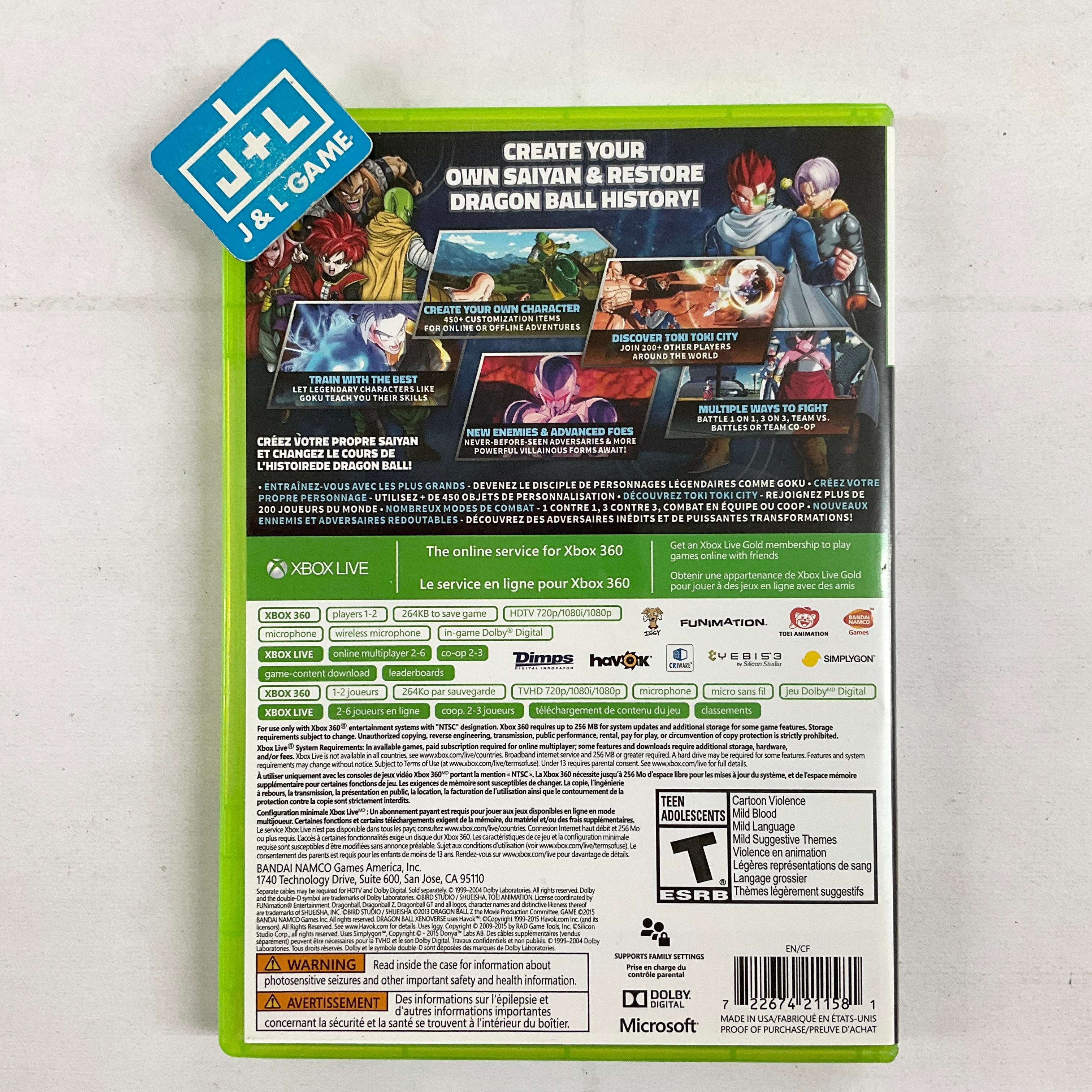 Dragon Ball: Xenoverse - Xbox 360 [Pre-Owned] Video Games BANDAI NAMCO Entertainment   