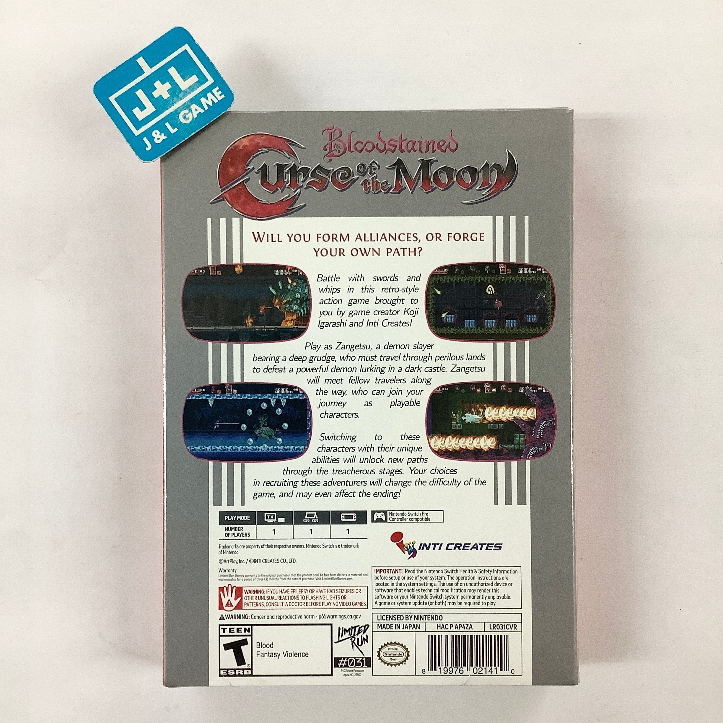 Bloodstained: Curse of the Moon Classic Edition (Limited Run #031) - (NSW) Nintendo Switch Video Games Limited Run Games   