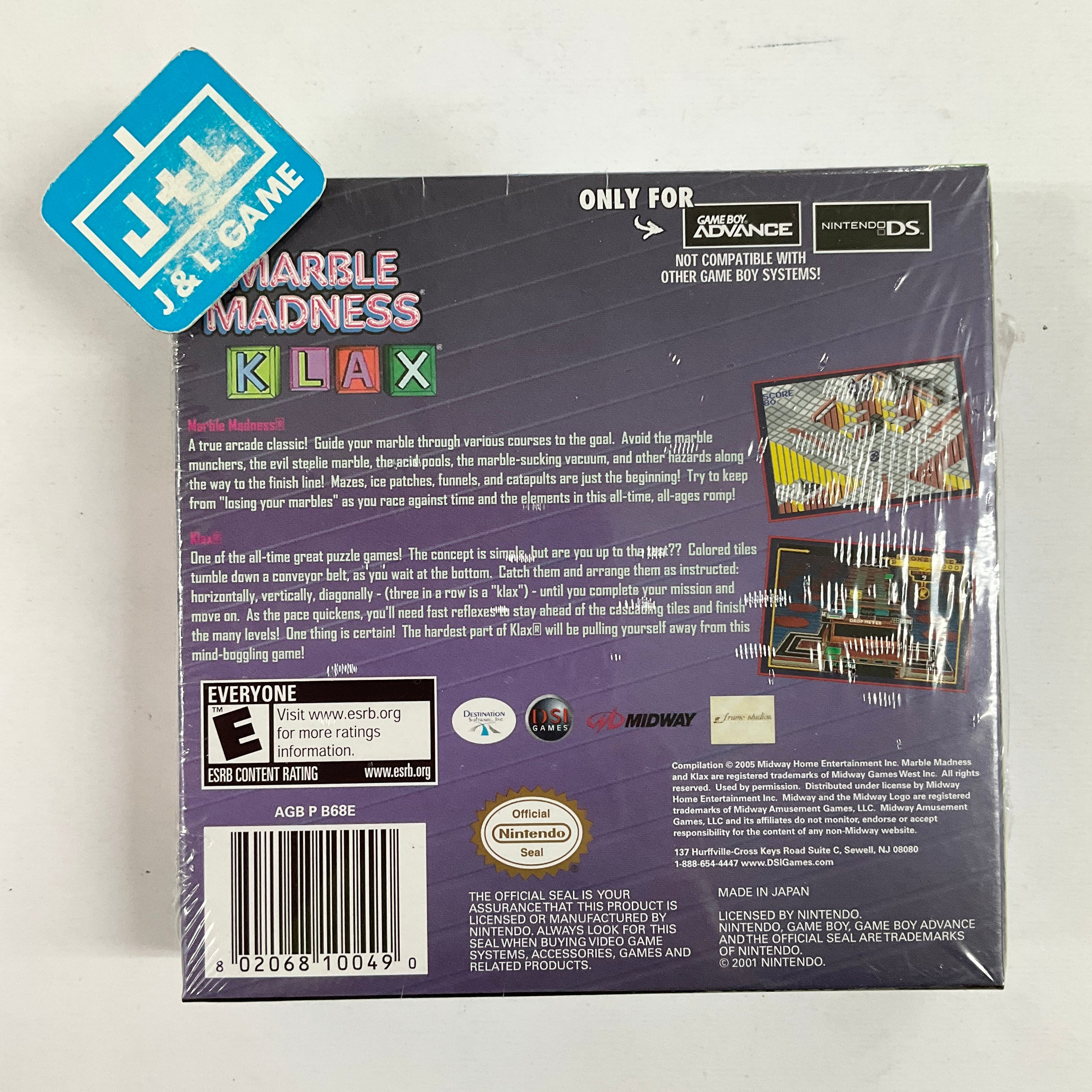 Marble Madness / Klax - (GBA) Game Boy Advance Video Games DSI Games   