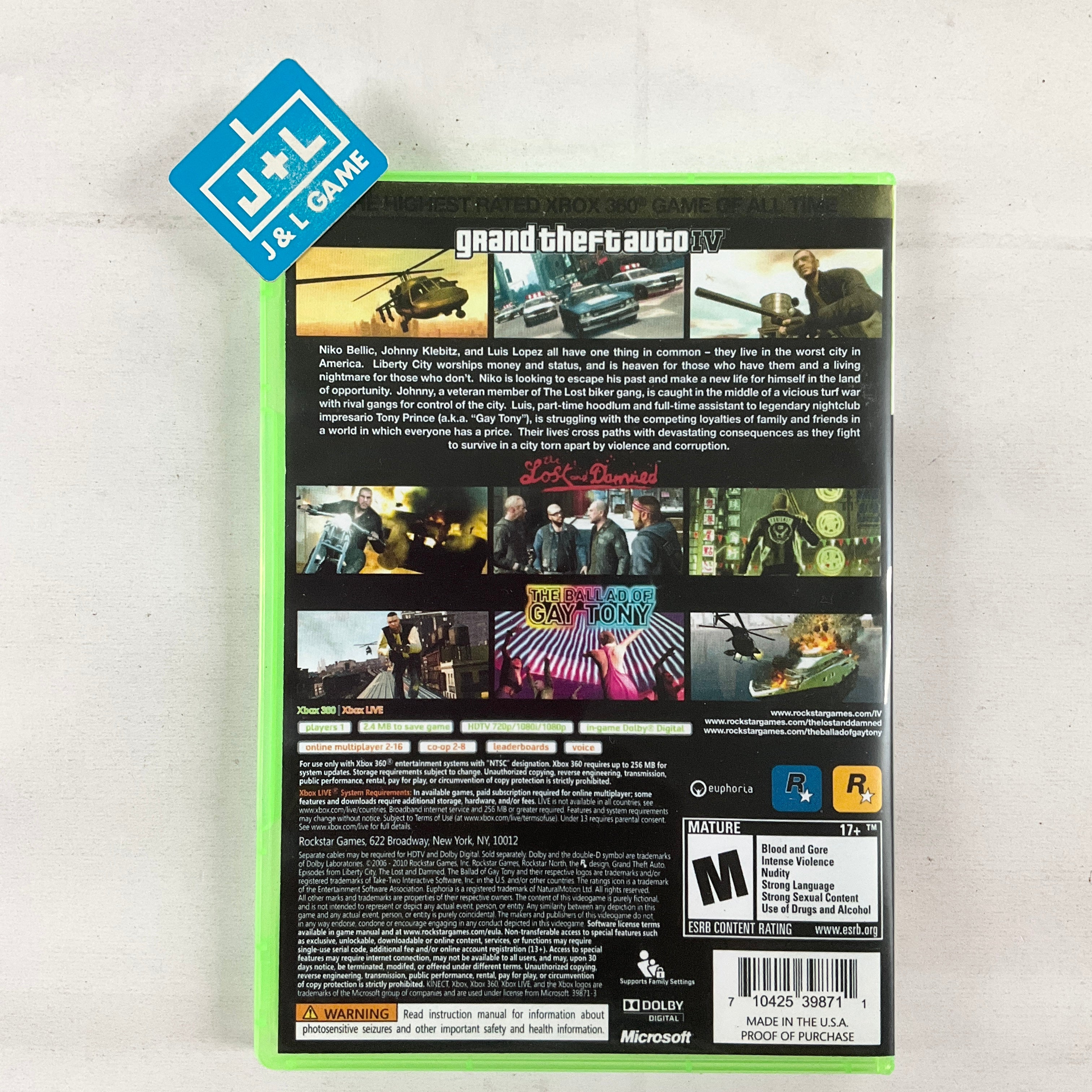 Grand Theft Auto IV: The Complete Edition - Xbox 360 [Pre-Owned] Video Games Rockstar Games   