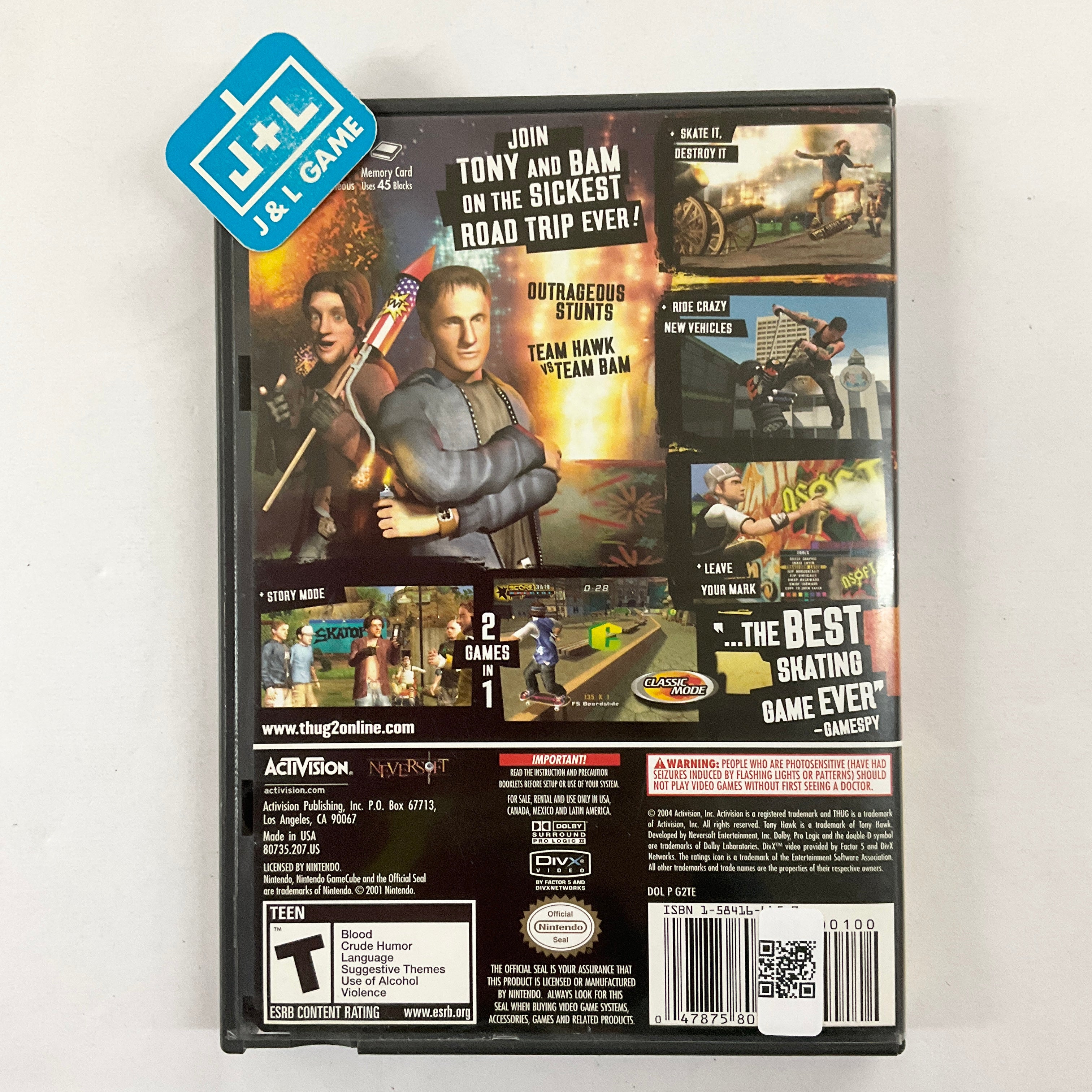 Tony Hawk's Underground 2 (Player's Choice) - (GC) Nintendo GameCube [Pre-Owned] Video Games Activision   