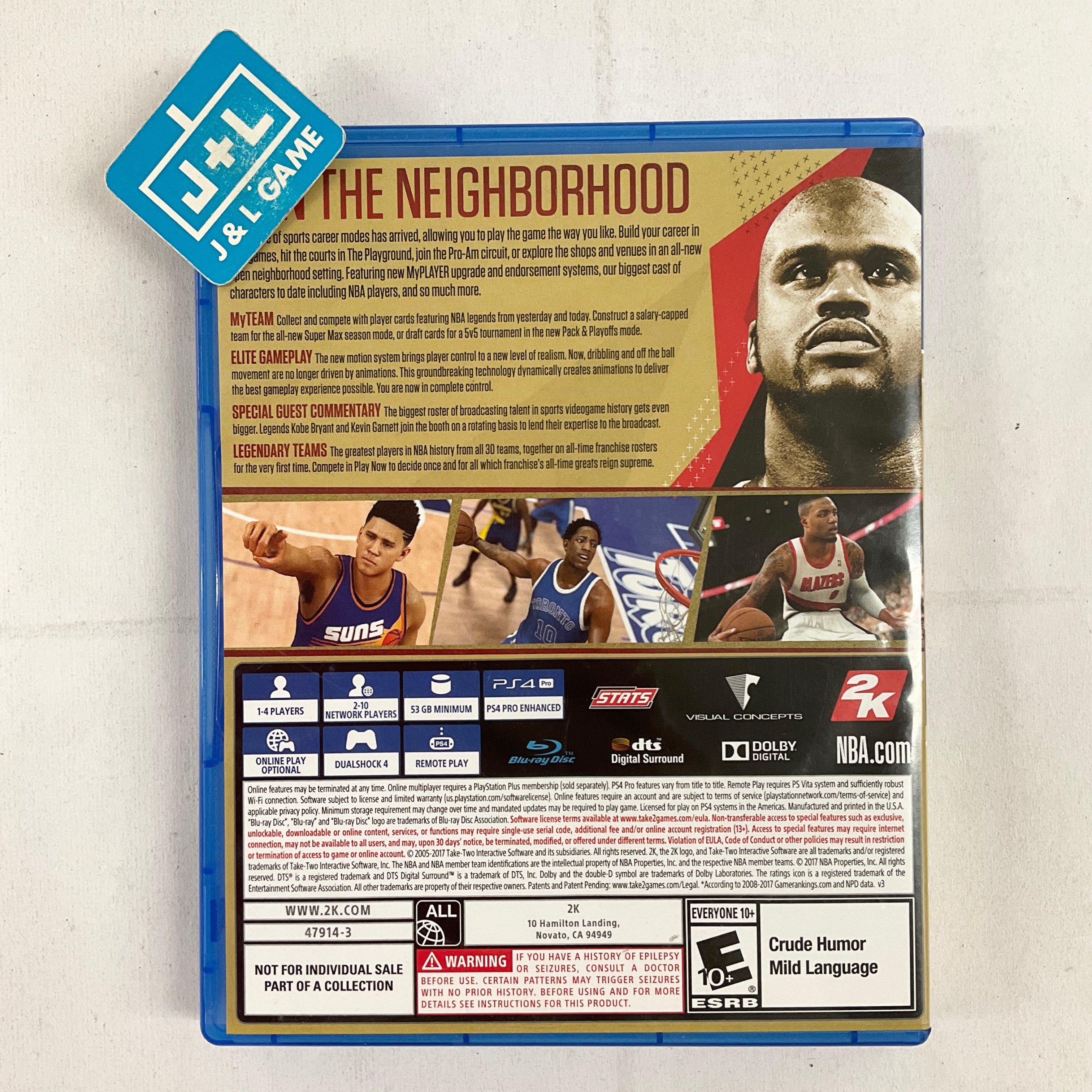 NBA 2K18 (Legend Edition Gold) - (PS4) PlayStation 4 [Pre-Owned] Video Games 2K Games   