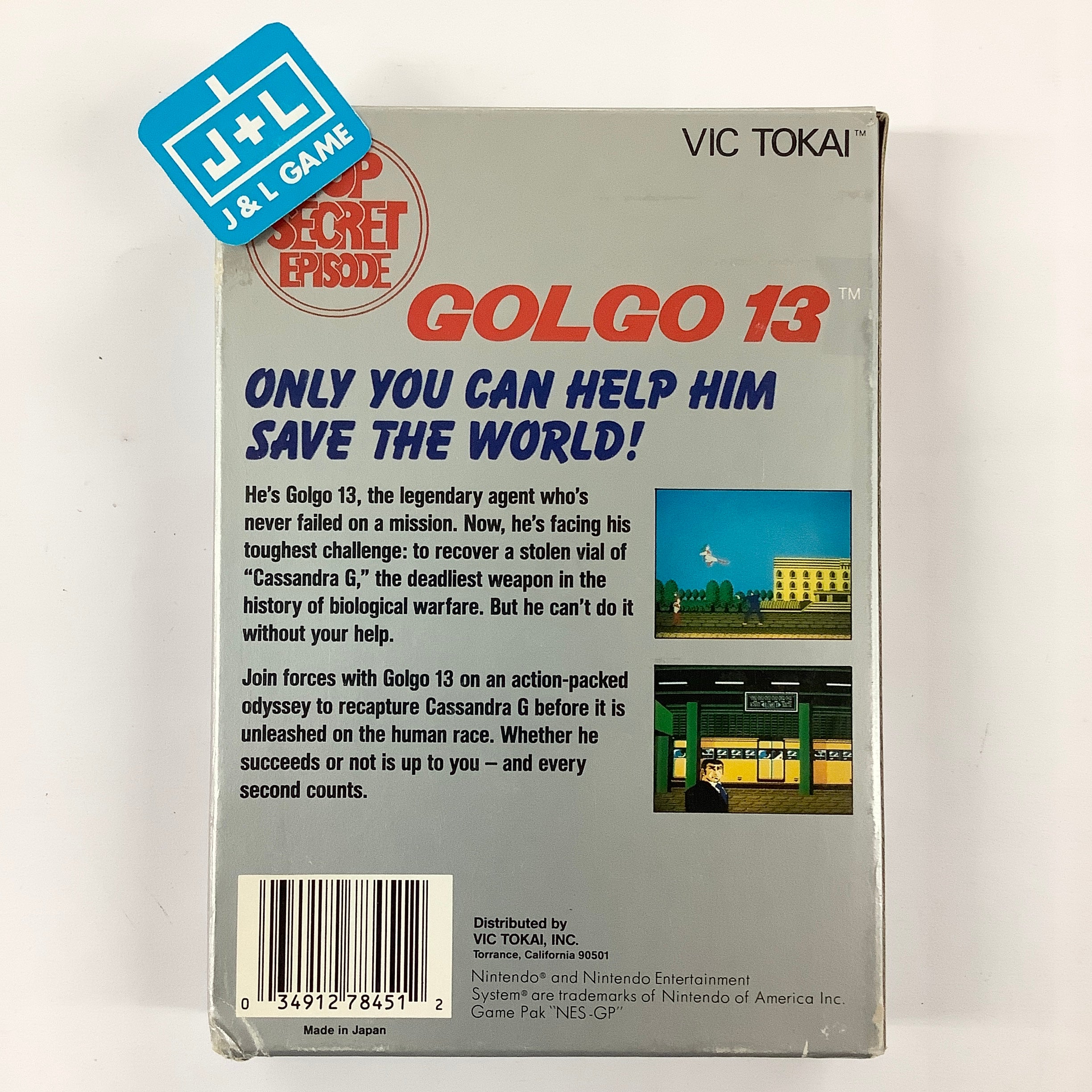 Golgo 13: Top Secret Episode - (NES) Nintendo Entertainment System [Pre-Owned] Video Games Vic Tokai   