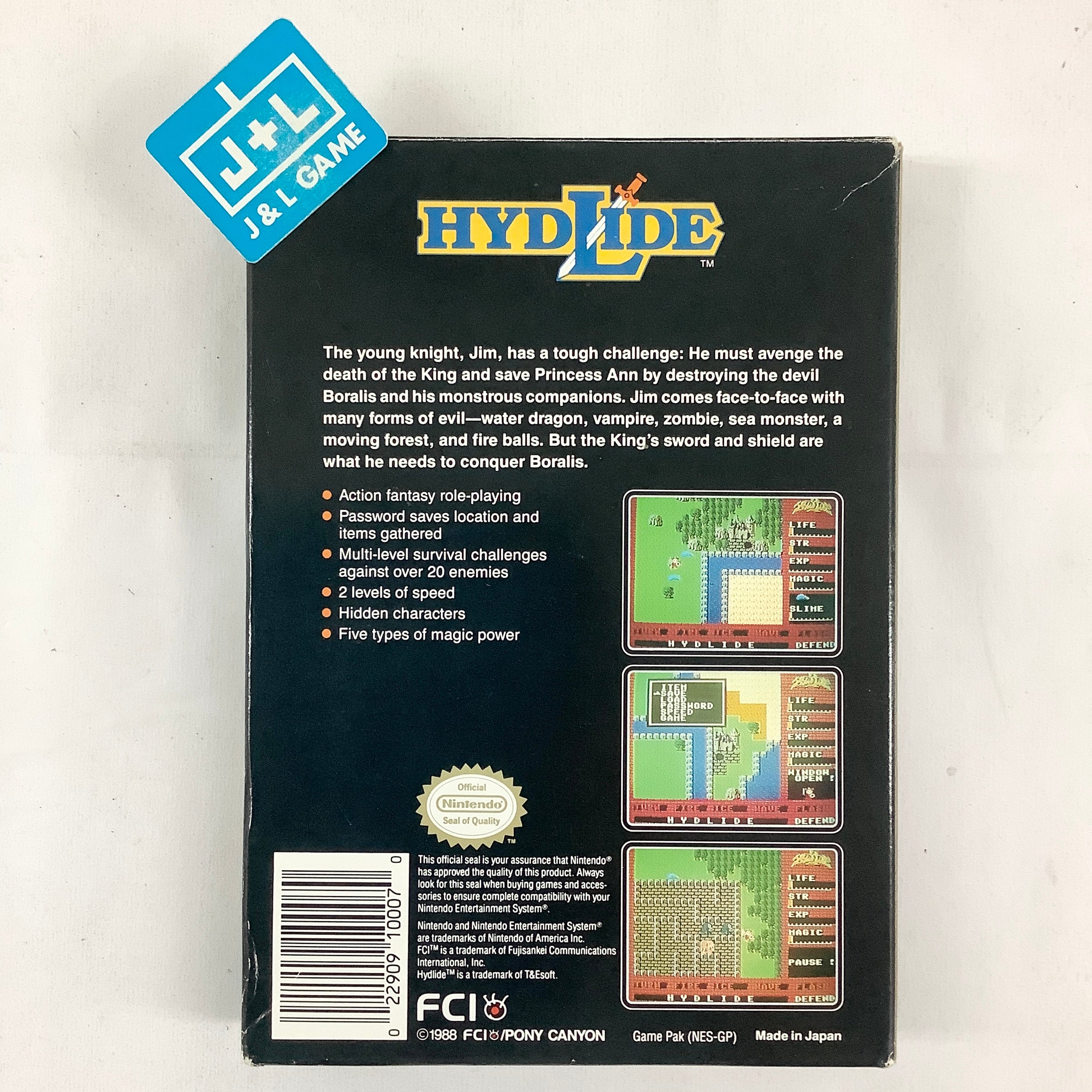 Hydlide - (NES) Nintendo Entertainment System [Pre-Owned] Video Games FCI, Inc.   