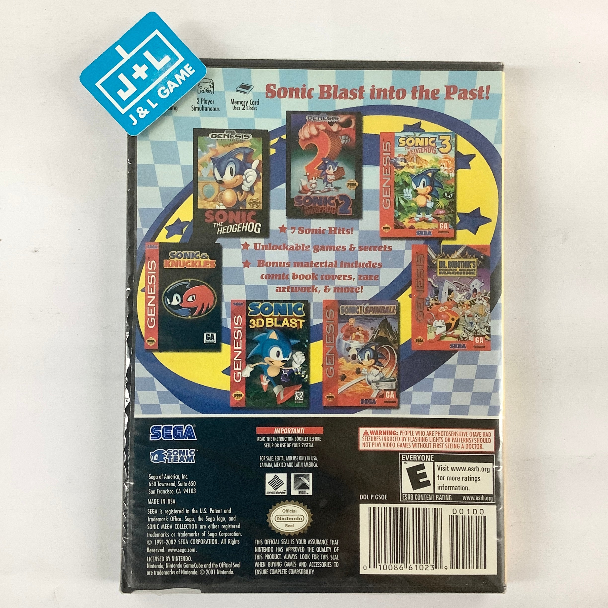 Sonic Mega Collection (Player's Choice) - (GC) GameCube Video Games Sega   