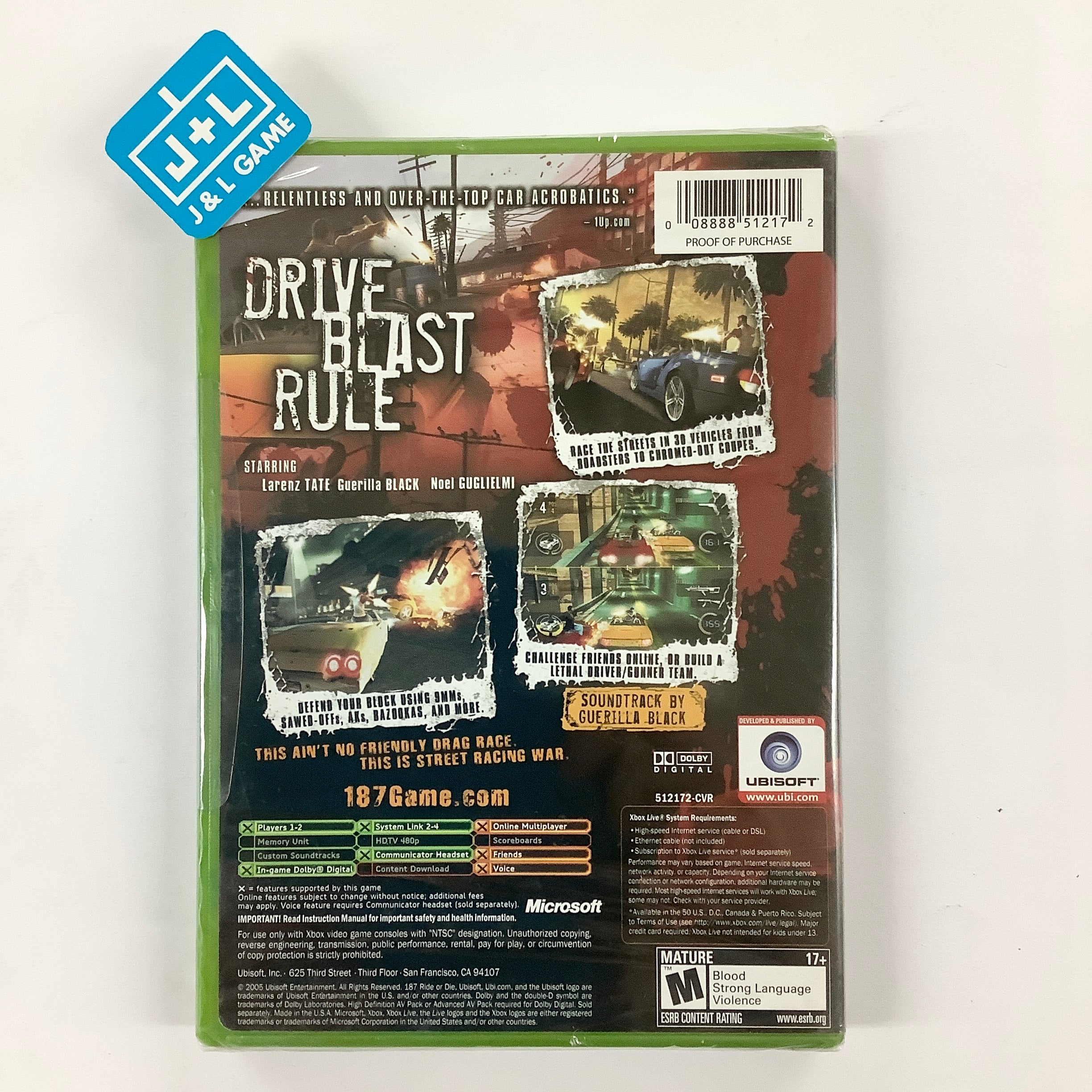 187 Ride or Die - (XB) Xbox Video Games Ubisoft   