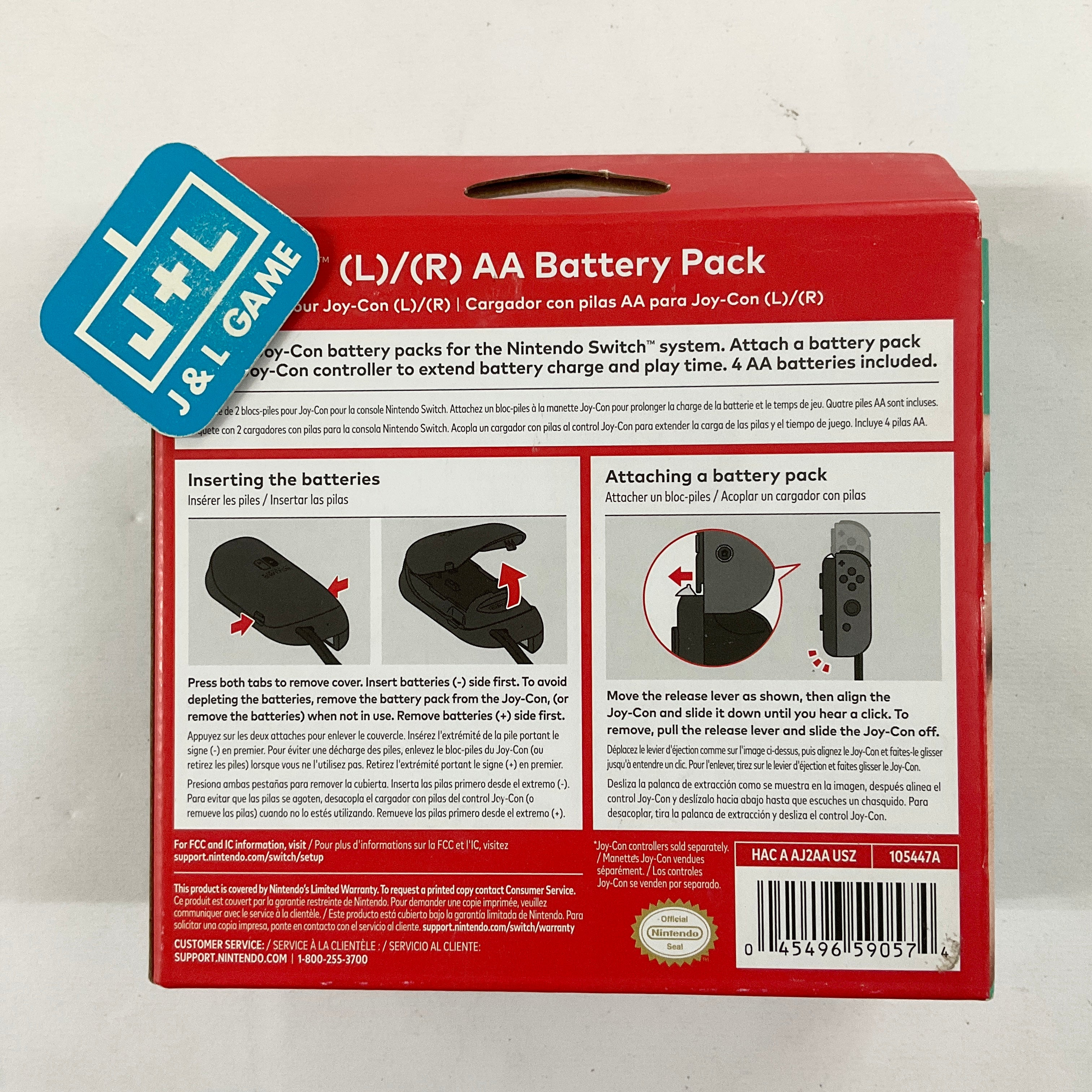 Nintendo Switch Joy-Con (L)/(R) AA Battery Pack - (NSW) Nintendo