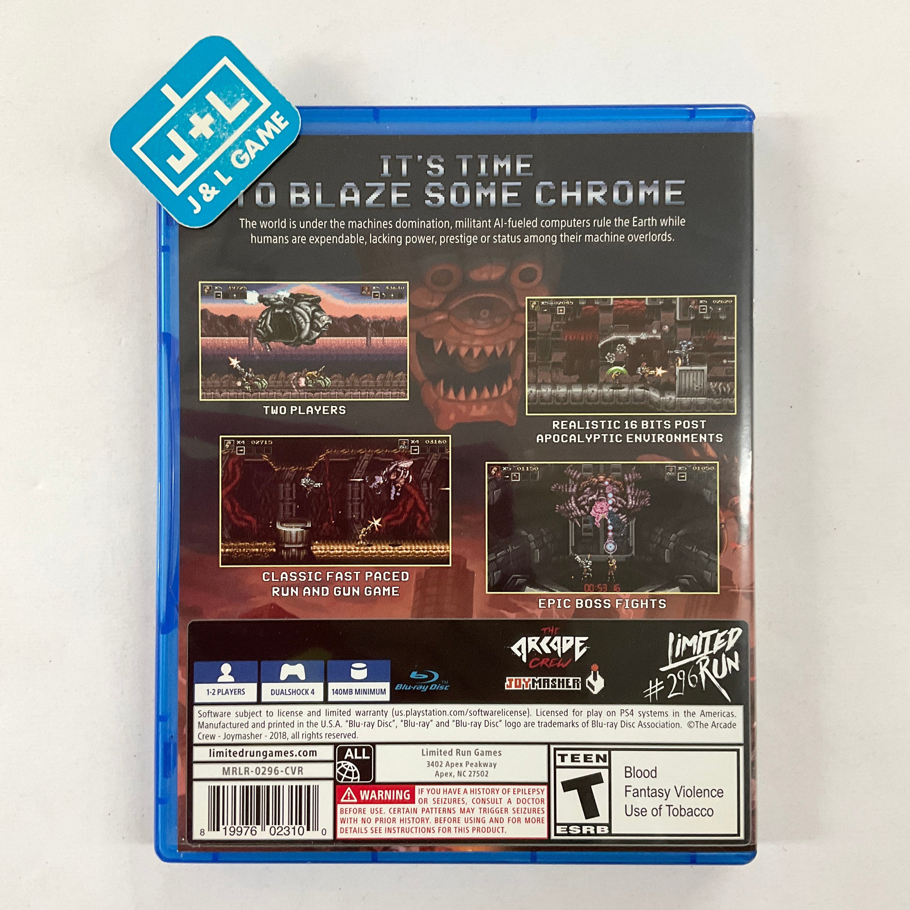 Blazing Chrome (Limited Run #296) - (PS4) PlayStation 4 [Pre-Owned] Video Games Limited Run Games   