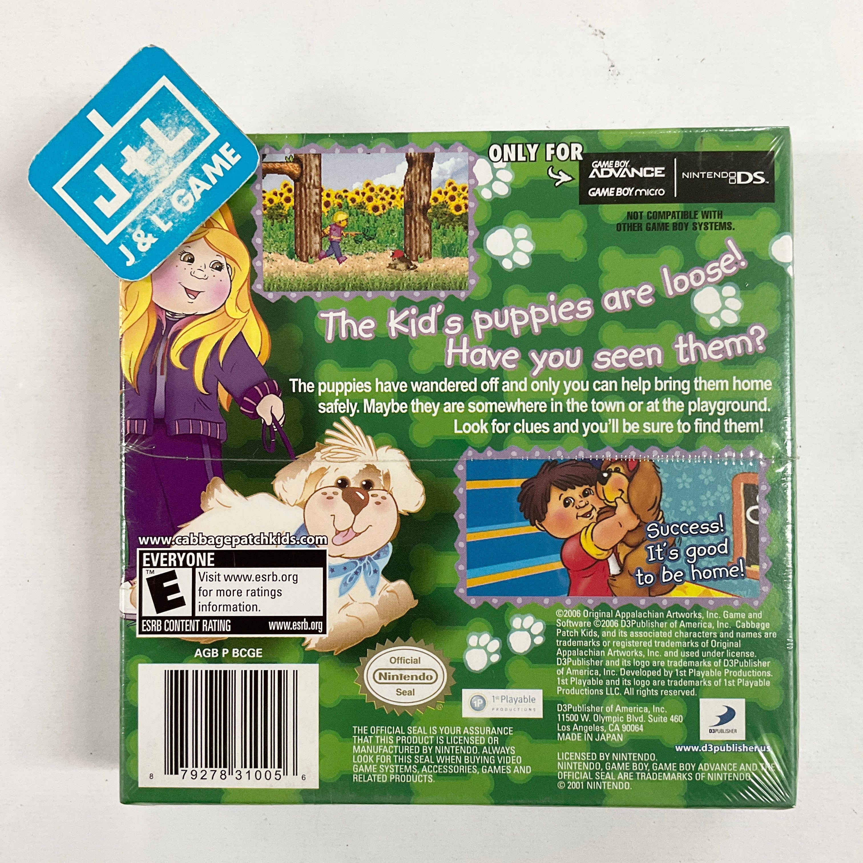 Cabbage Patch Kids: The Patch Puppy Rescue - (GBA) Game Boy Advance Video Games D3Publisher   