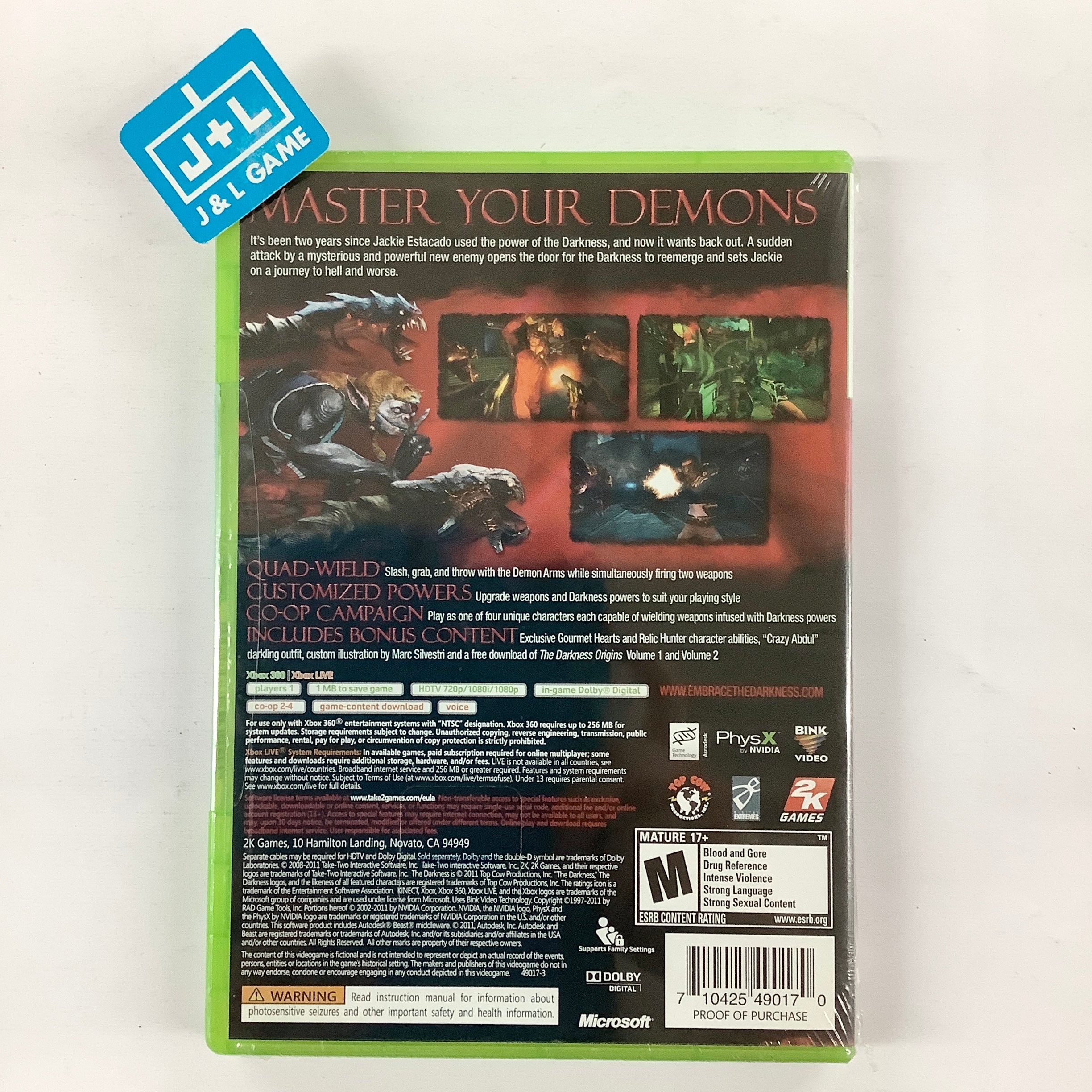 The Darkness II Limited Edition - Xbox 360 | J&L Game