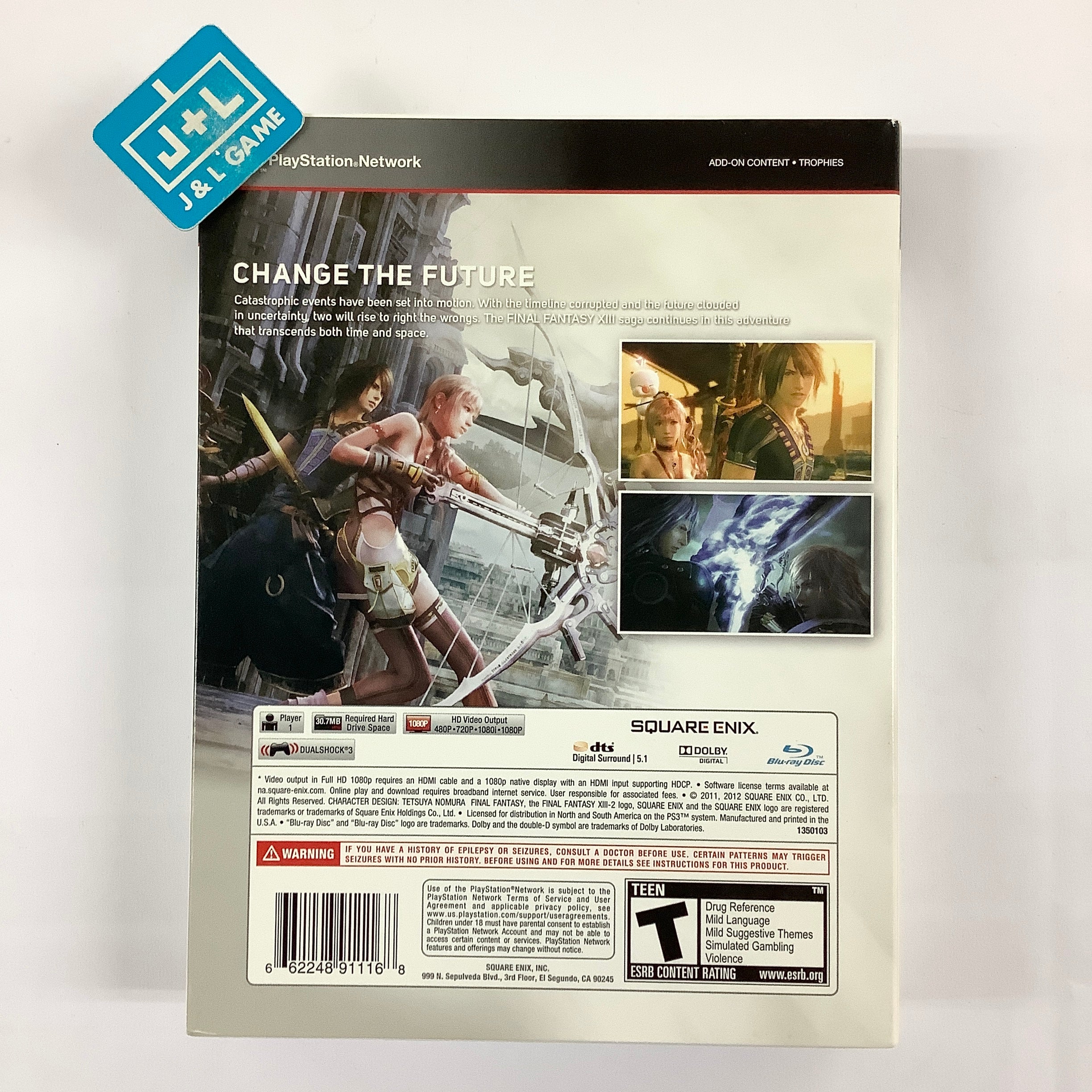 Final Fantasy XIII-2 (Limited Collector's Edition) - (PS3) PlayStation 3 [Pre-Owned] Video Games Square Enix   